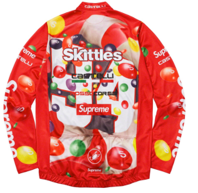 Supreme Skittles Castelli L/S Cycling Jersey Red - NY Tent Sale