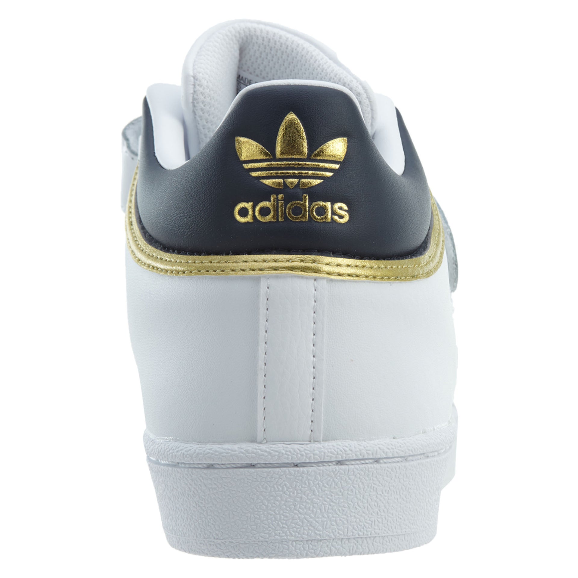 Adidas Pro Shell White Collegiate Navy Gold Leather Mens Style :BY4383