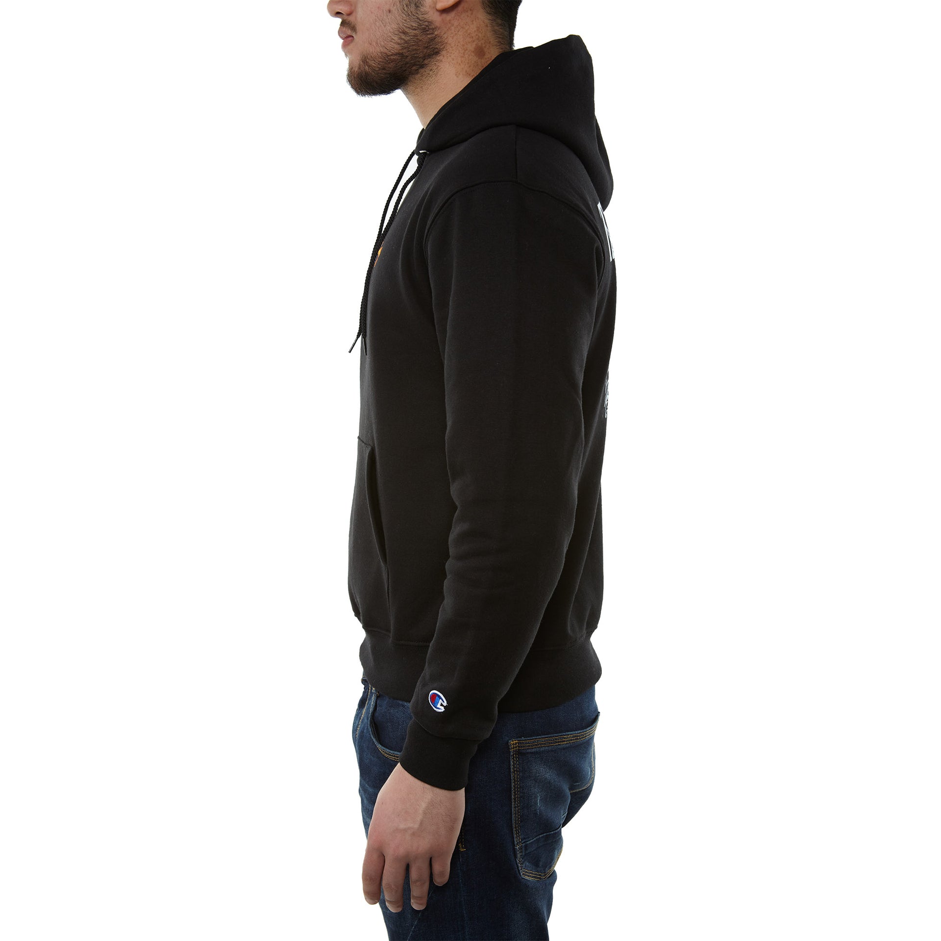 Talk Money Champion 50/50 Ecosmart Pullover Hood Mens Style : S700-BLACK/BLU/ORNG