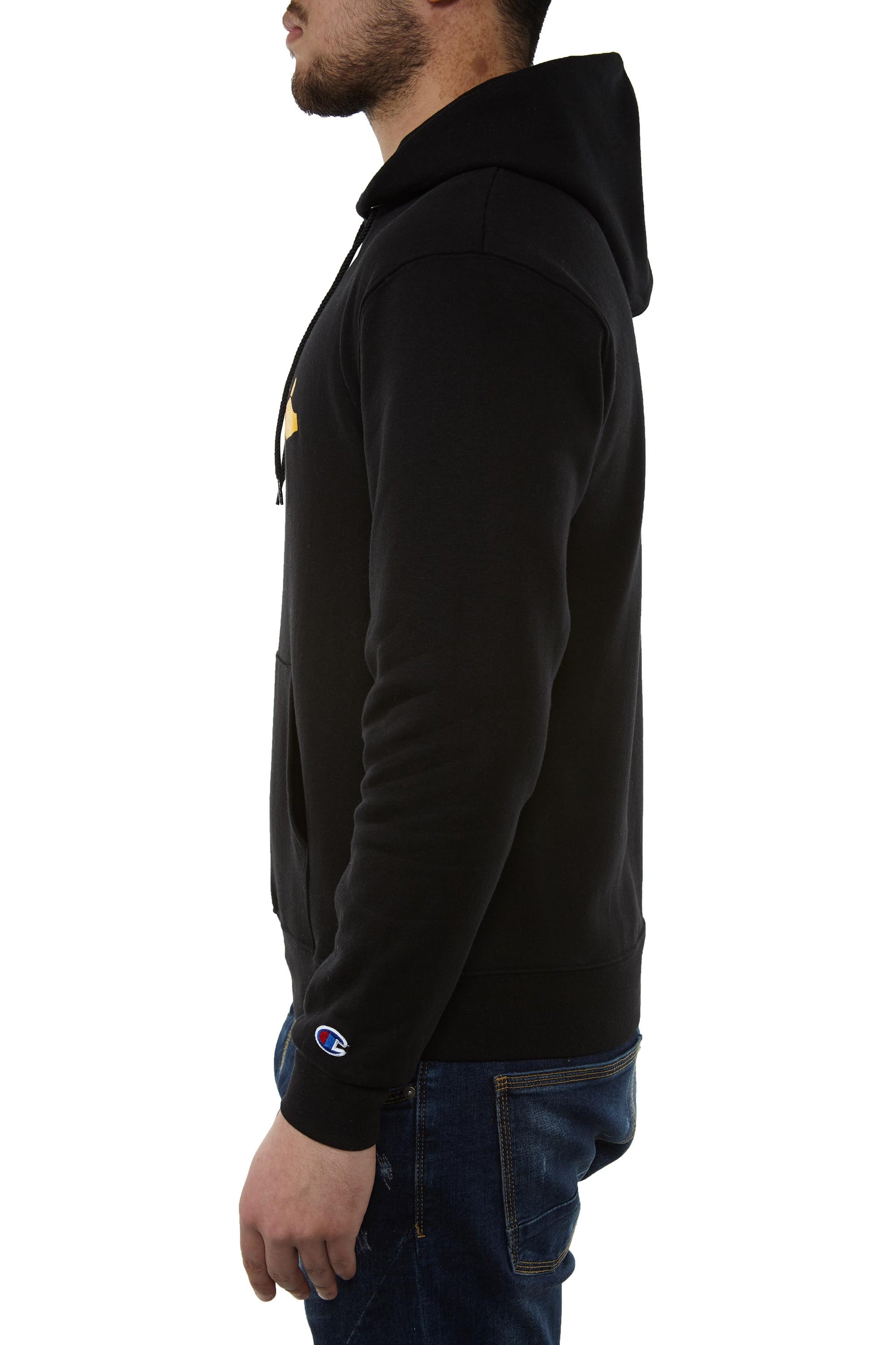 Talk Money Champion 50/50 Ecosmart Pullover Hood Mens Style : S700-BLACK/YELLOW