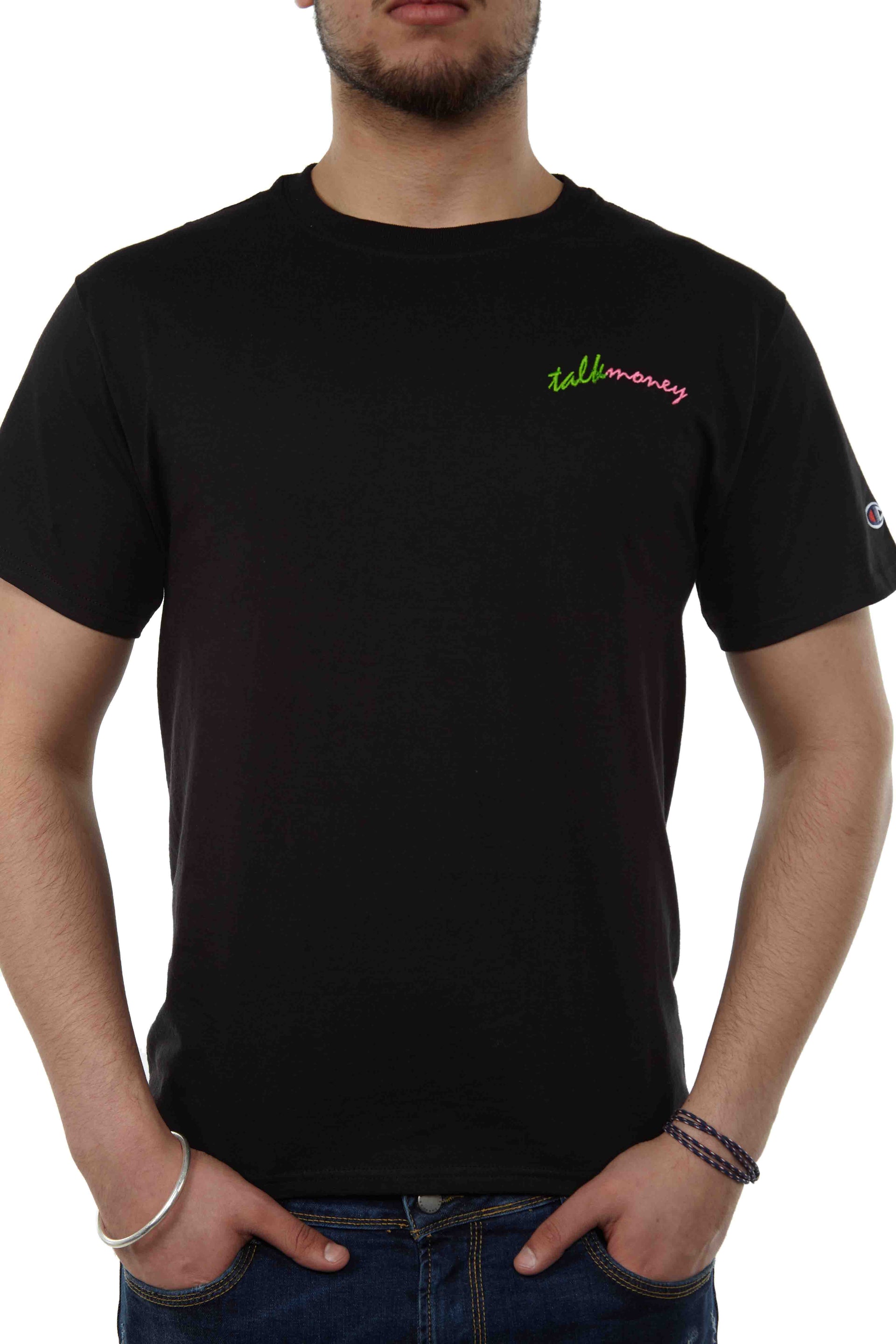 Talk Money Champion Short Sleeve Tee Mens Style : T425-BLACK/GREEN/PINK