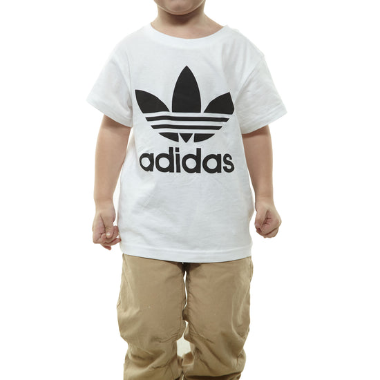 Adidas Trefoil Tee Big Kids Style : Dv2857-WHITE/BLACK