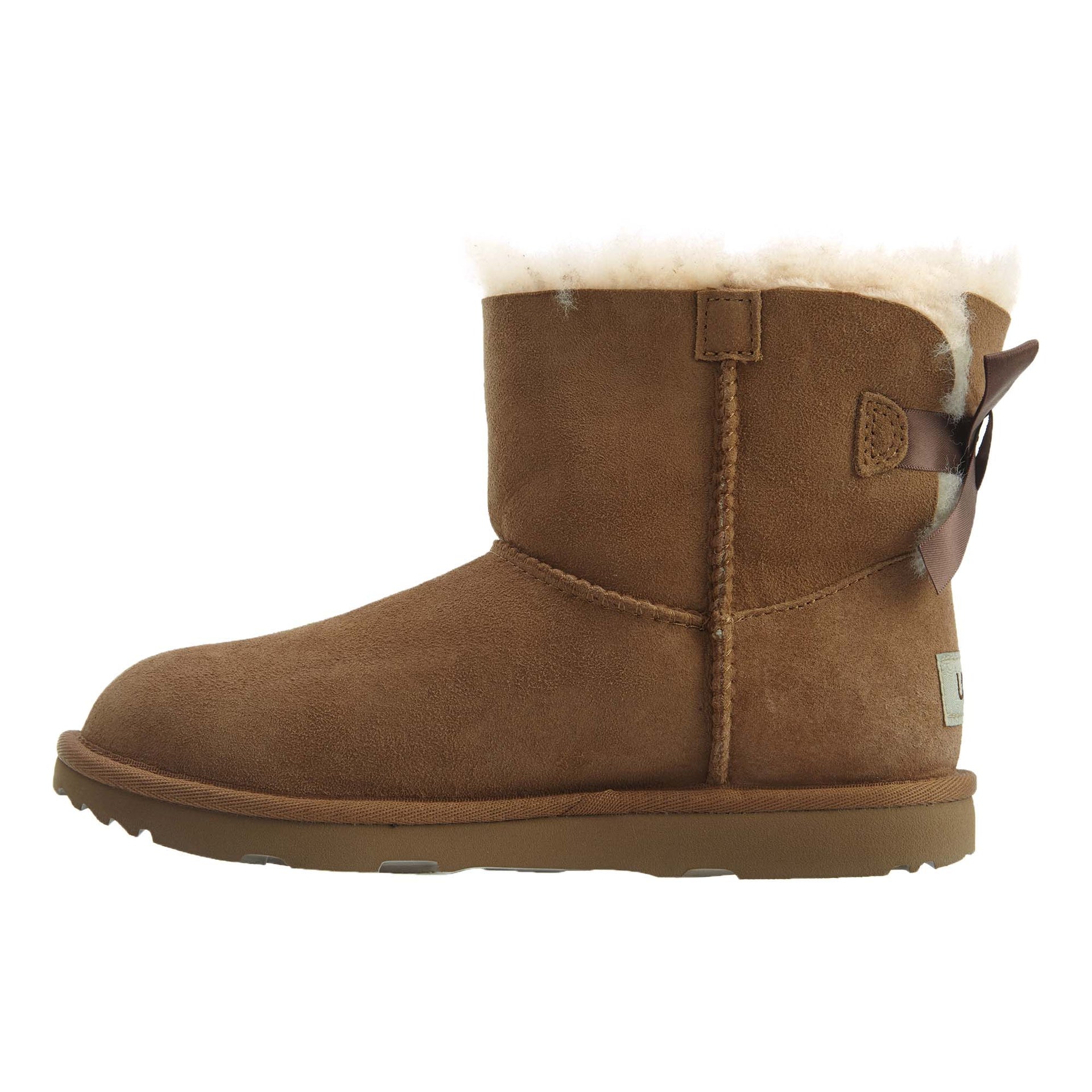 UGG Mini Bailey Bow II Boot Chestnut (Kids)