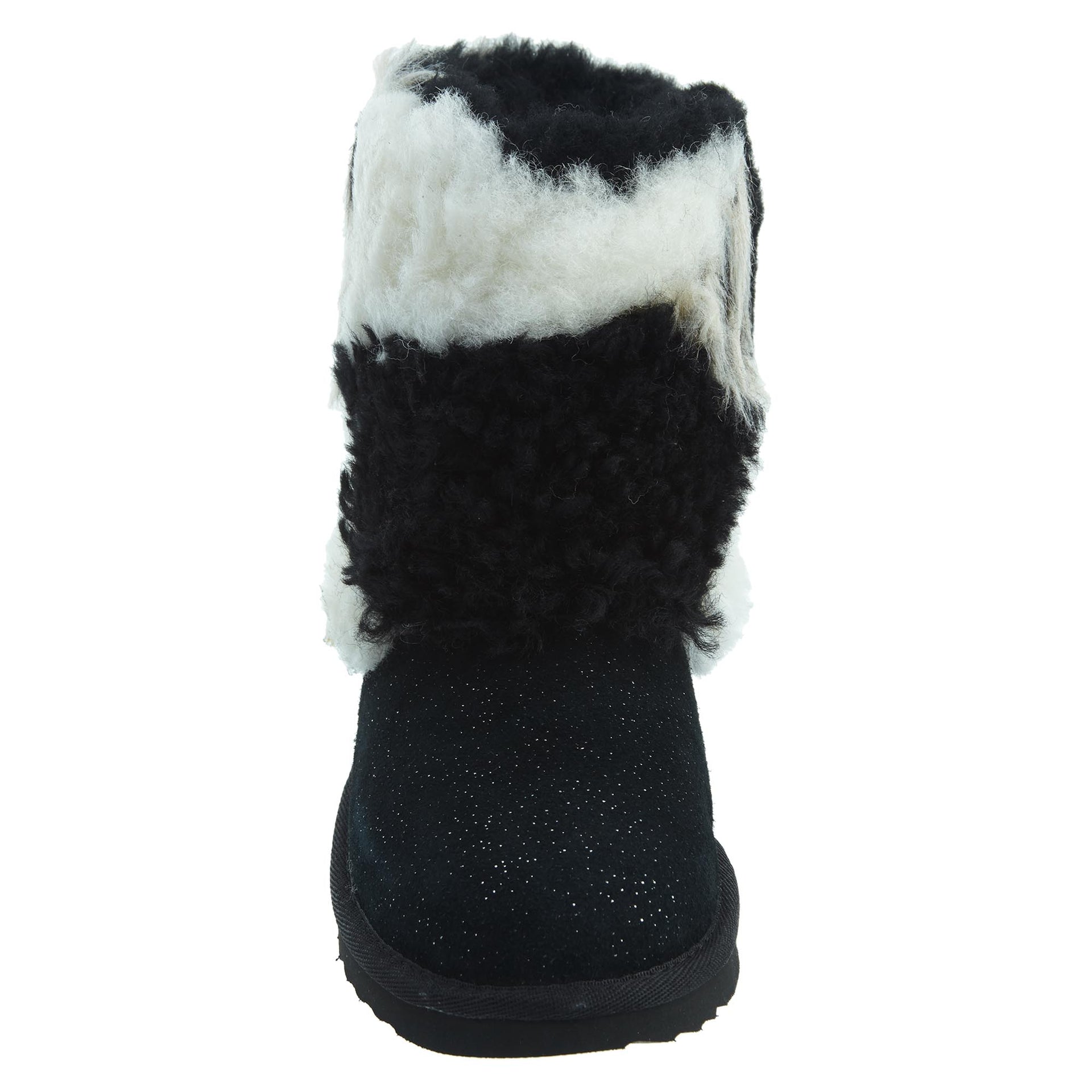 Ugg Classic Short Patchwork Fluff Little Kids Style : 1096929k-BlK