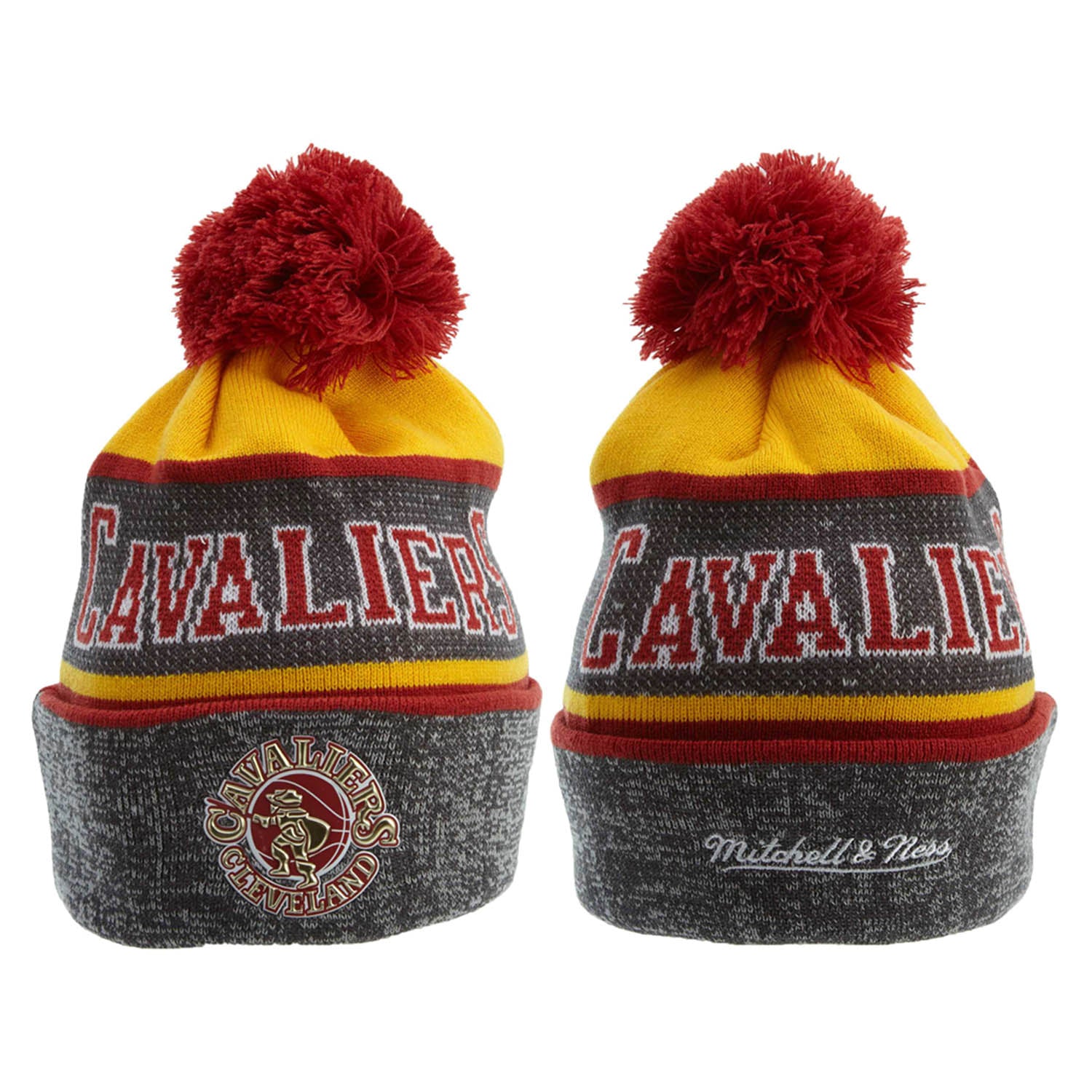 Mitchell&ness Nba Stripe Pom Knit Cleveland Cavaliers Mens Style : Bh48b3-GY