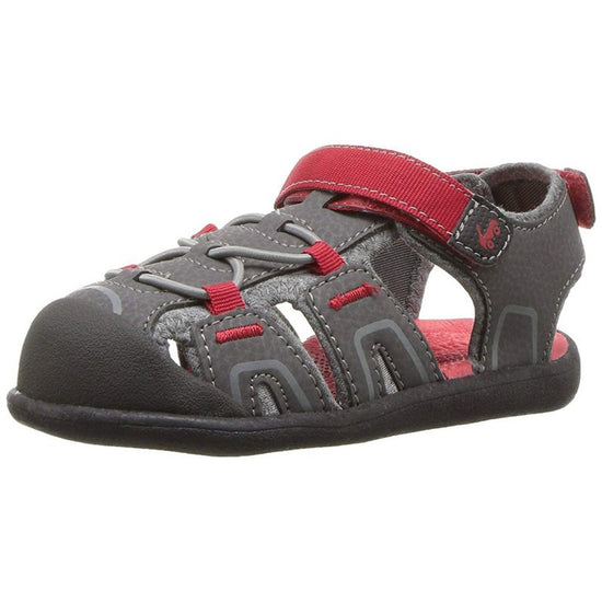 See Kai Run Boys' Lincoln III Sport Sandal, Gray, 11 M US Little Kid