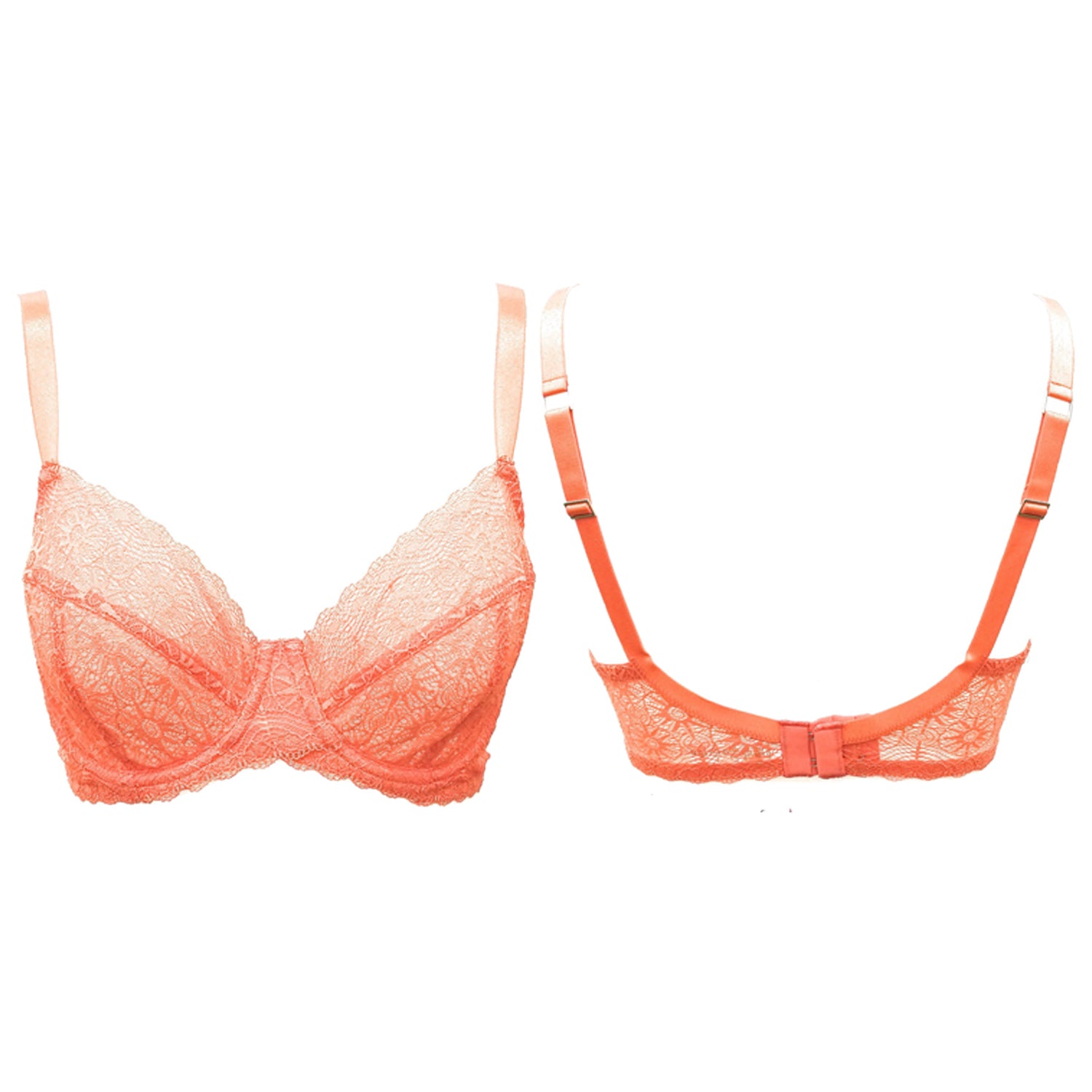 La Perla Reggiseno Orange Antonietta Lace Bra Womens Style : 905888-0020