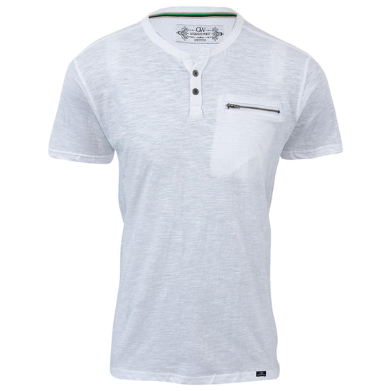 Giorgio West Modern Fit Pocket Zip Tee Mens Style : Dp1304mt