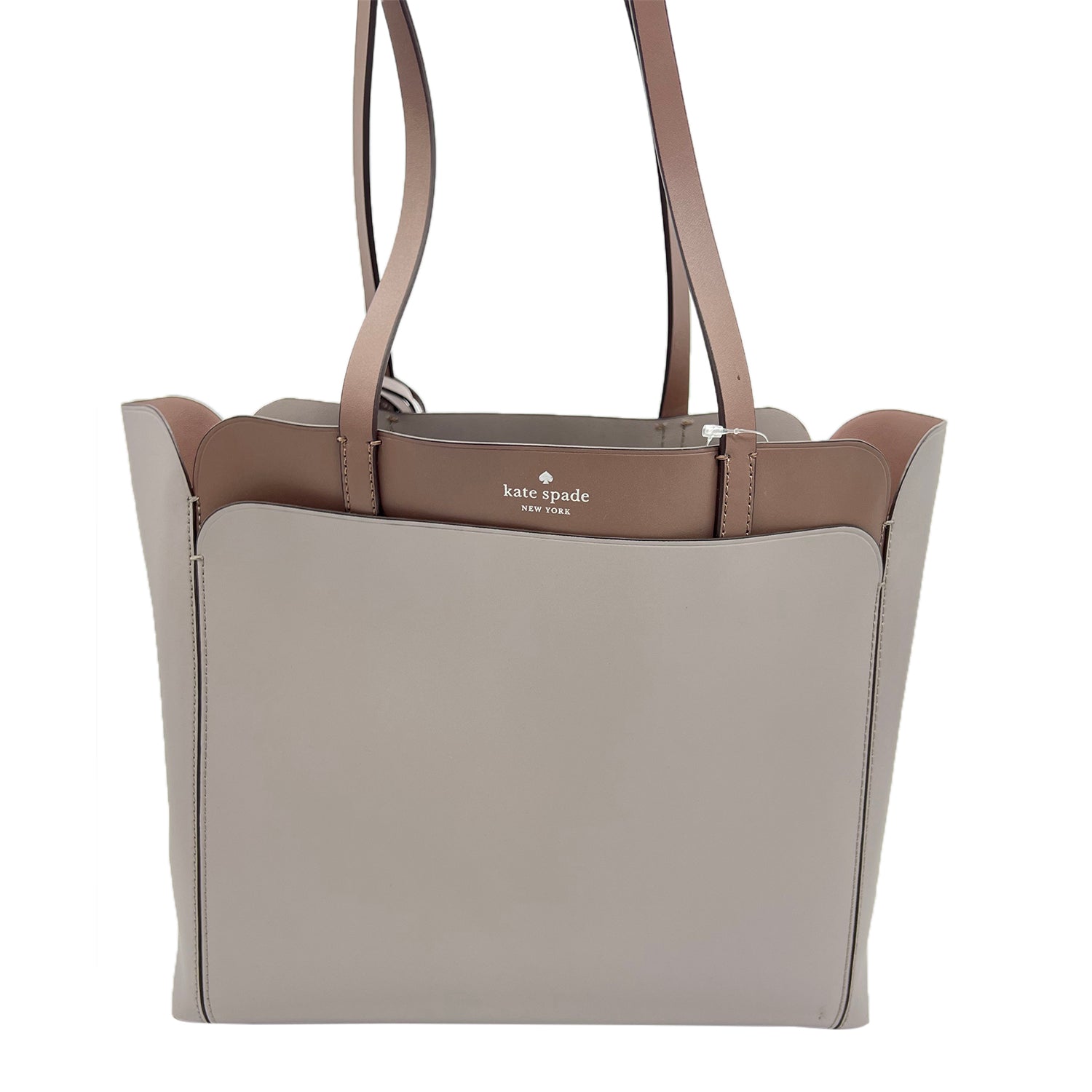 Kate Spade Magnolia Street Double Pocket Tote Bag Medium Soft Taupe