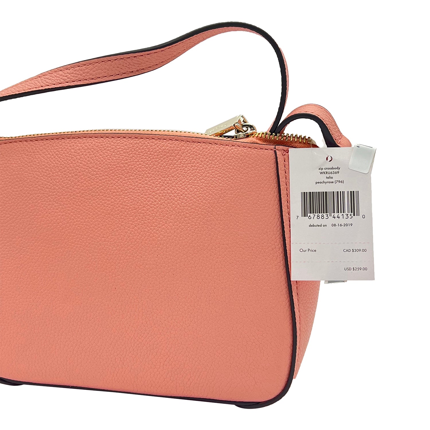 Kate Spade Talia Zip Crossbody Bag Peachy Rose