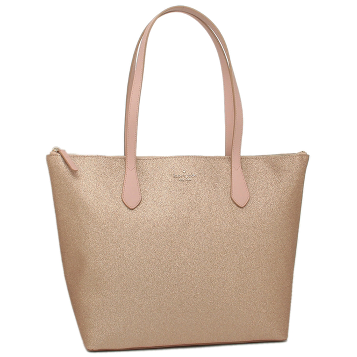 Kate Spade Joeley Glitter Tote Bag Large Rose Gold