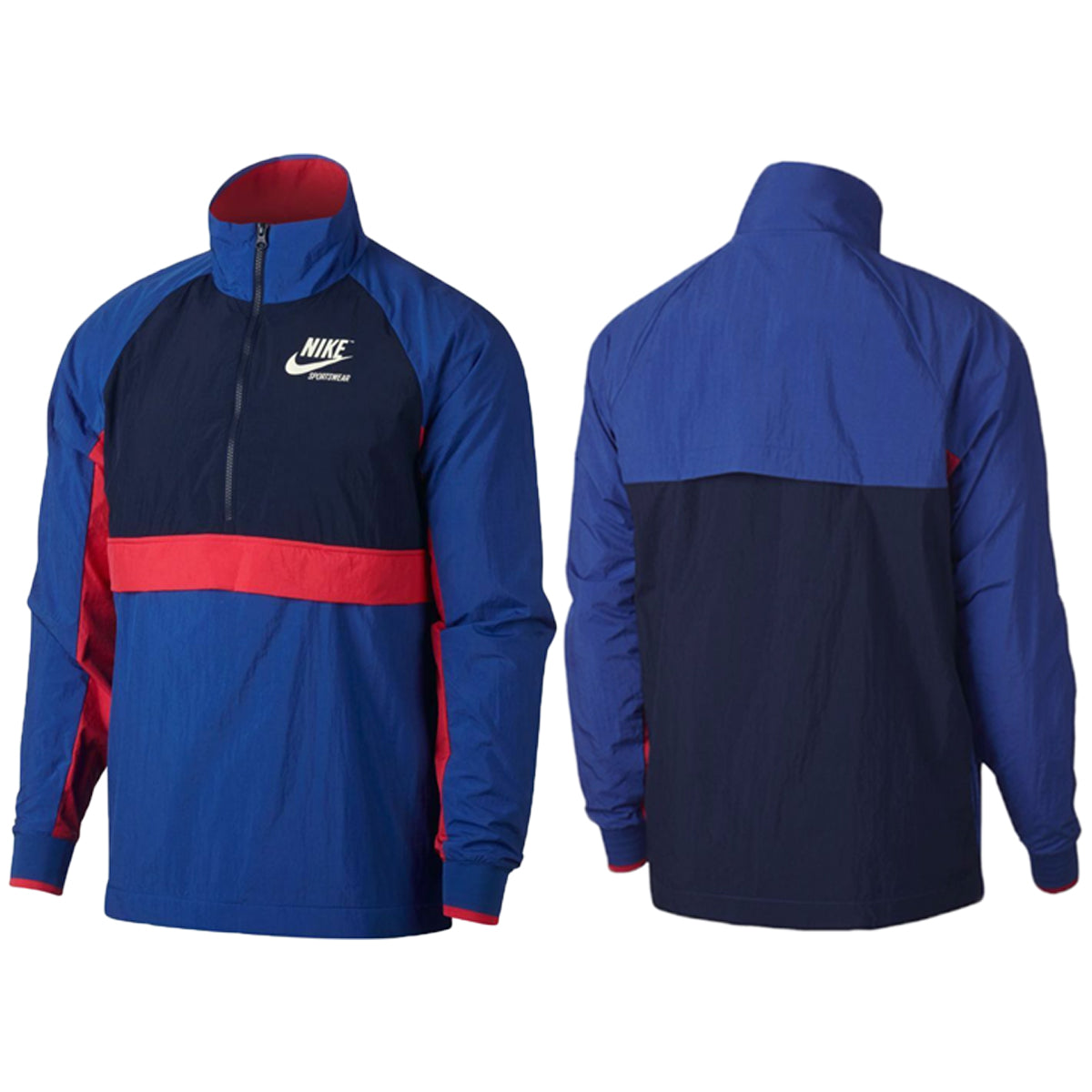 Nike Half Zip Woven Archive Athletic Rain Jacket Mens Style : 921743