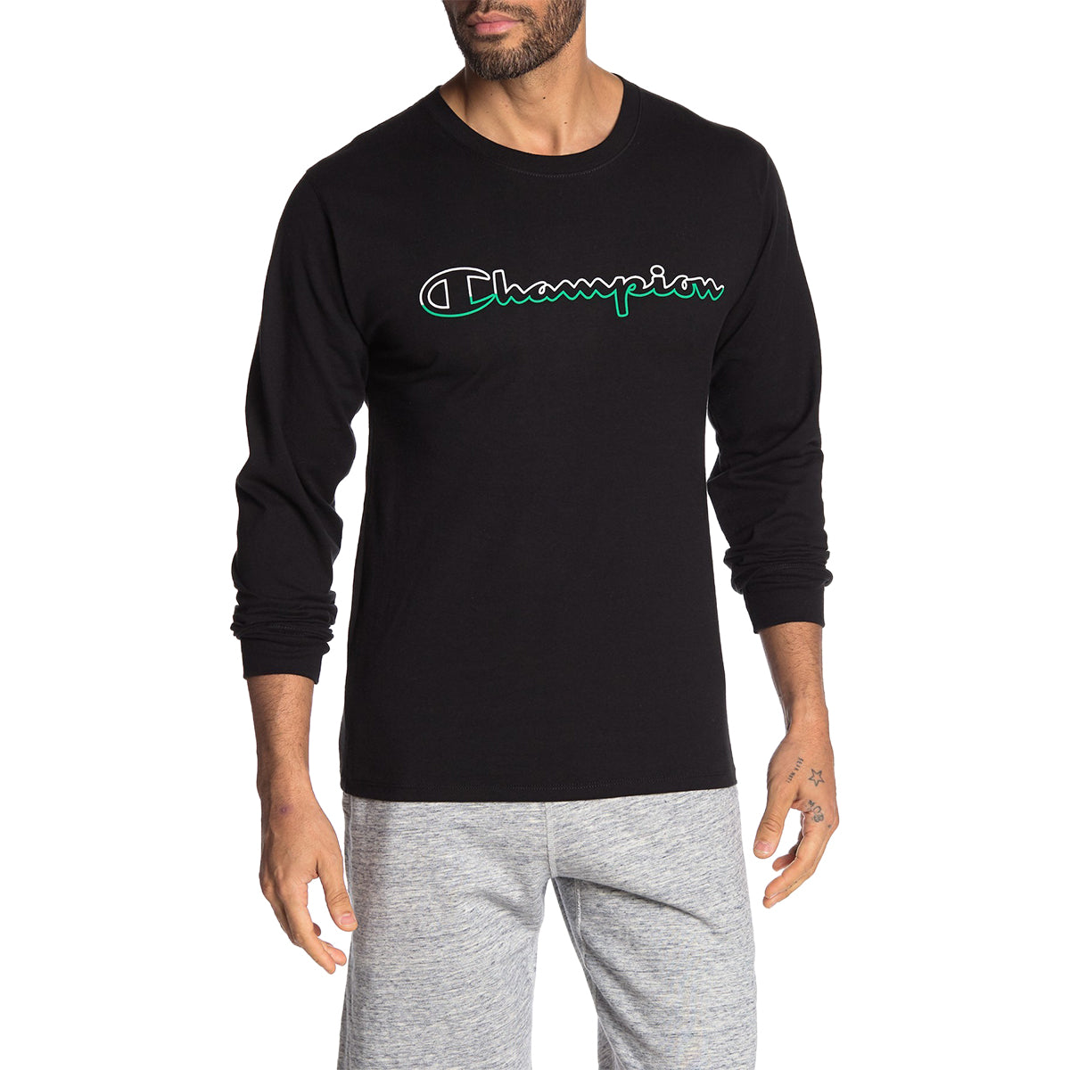 Champion Classic Graphic Long Sleeve Tee Mens Style : Gt78hy08126