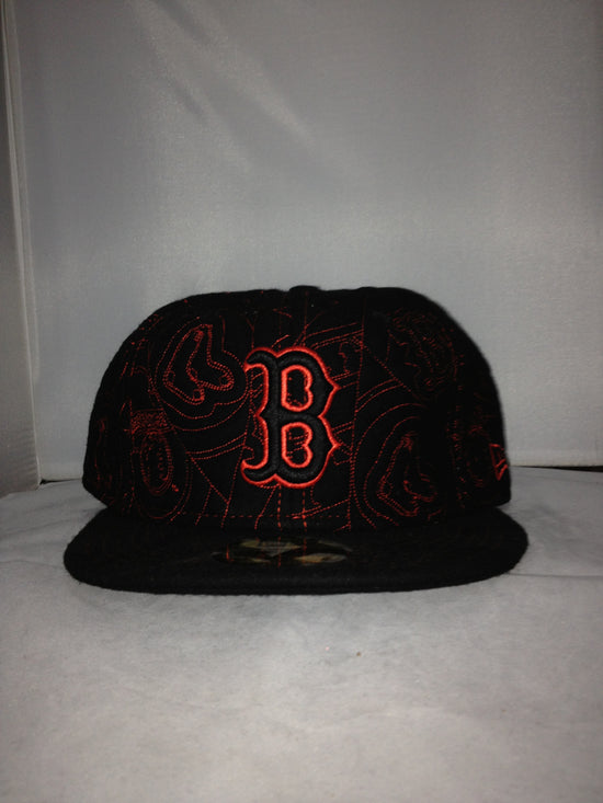 NEW ERA BOSTON RED SOX FITTED BLACK/RED 334