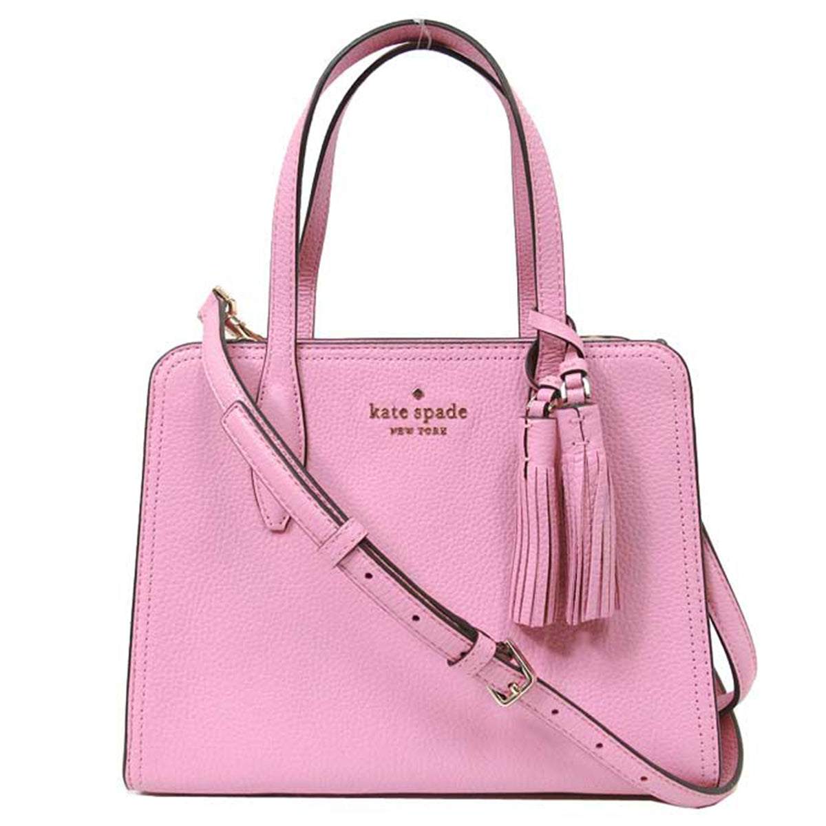 Kate Spade Rowe Leather Top Zip Satchel Bag Small Bright Carnation Pink