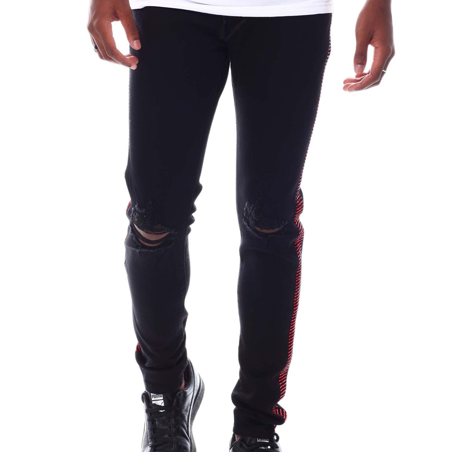 Eternity Bc/ad Red Stone Taped Denim Pant Mens Style : E4133368