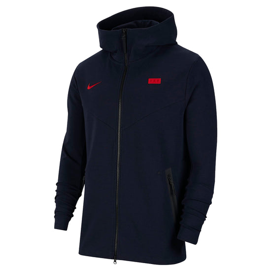 Nike FFF Tech Pack Full Zip Hoodie Dark Obsidian/Dark Obsidian/Dark Obsidian/University Red