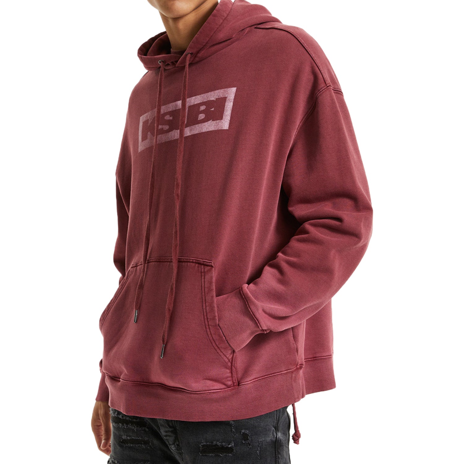 Ksubi Box Logo Biggie Hoodie Cabernet Mens Style : 5000005622