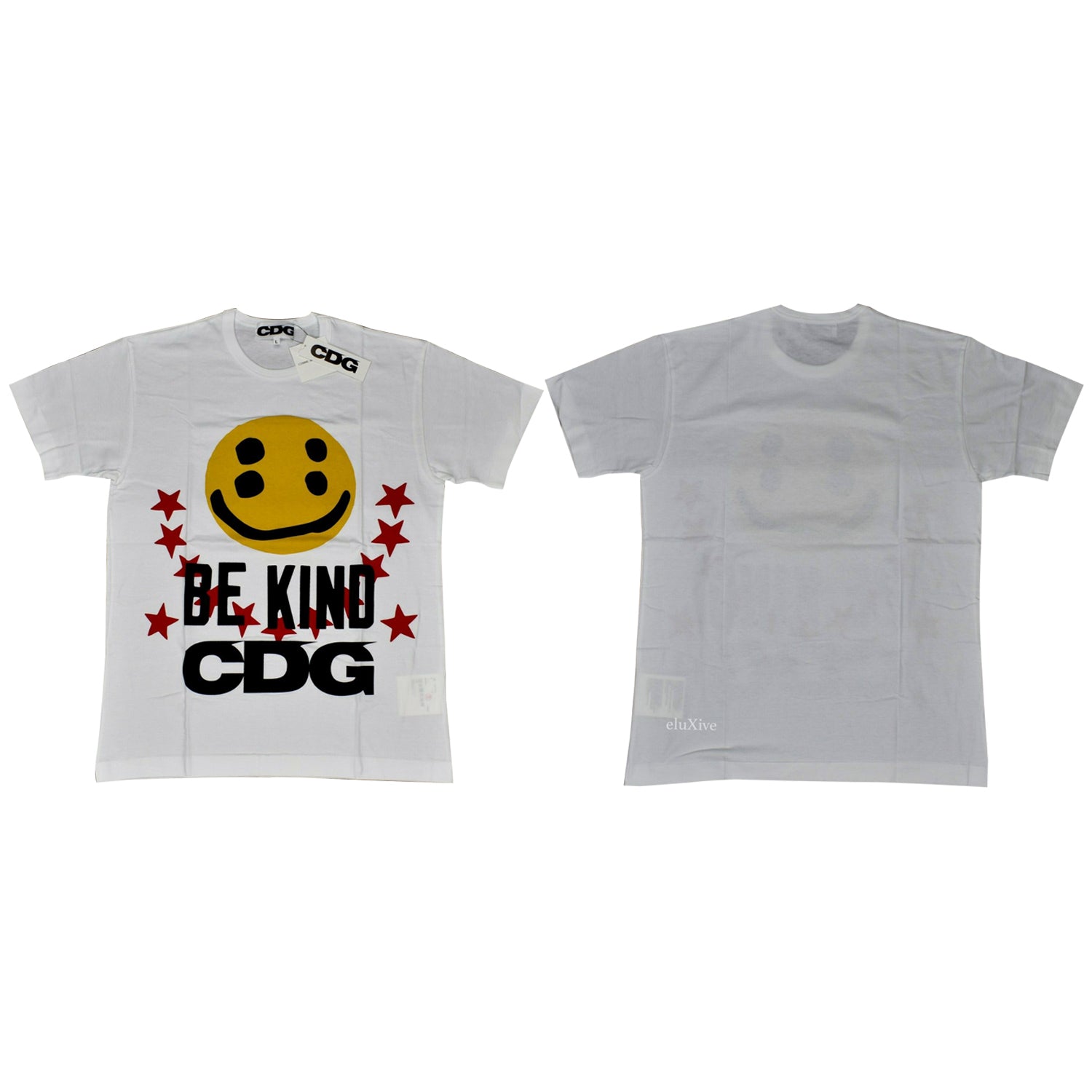 Cdg Cactus Plant Flea Market X Smiley Face Be Kind T-shirt Mens Style : Sz-t038