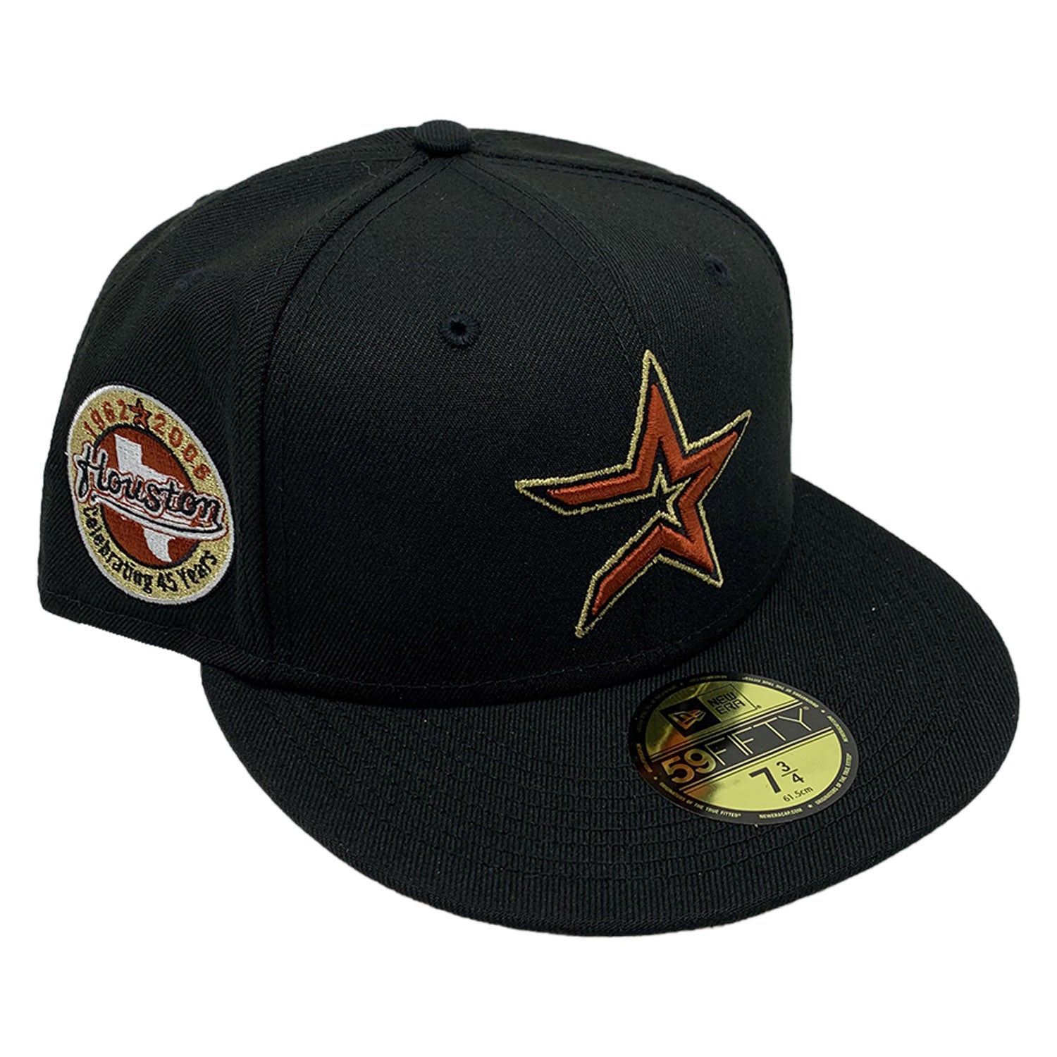 New Era Fitted 5950 Houastco 45yr Blsck Poly Mens Style : Hhh-gv-70637510