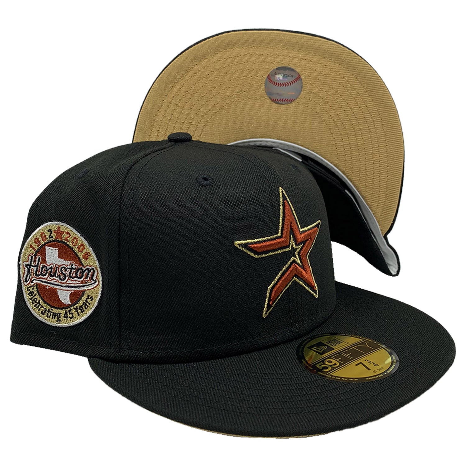 New Era Fitted 5950 Houastco 45yr Blsck Poly Mens Style : Hhh-gv-70637510