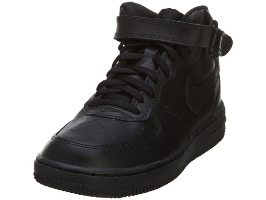 Nike Air Force 1 Black Mid Top Basketball Shoes Boys / Girls Style :314196