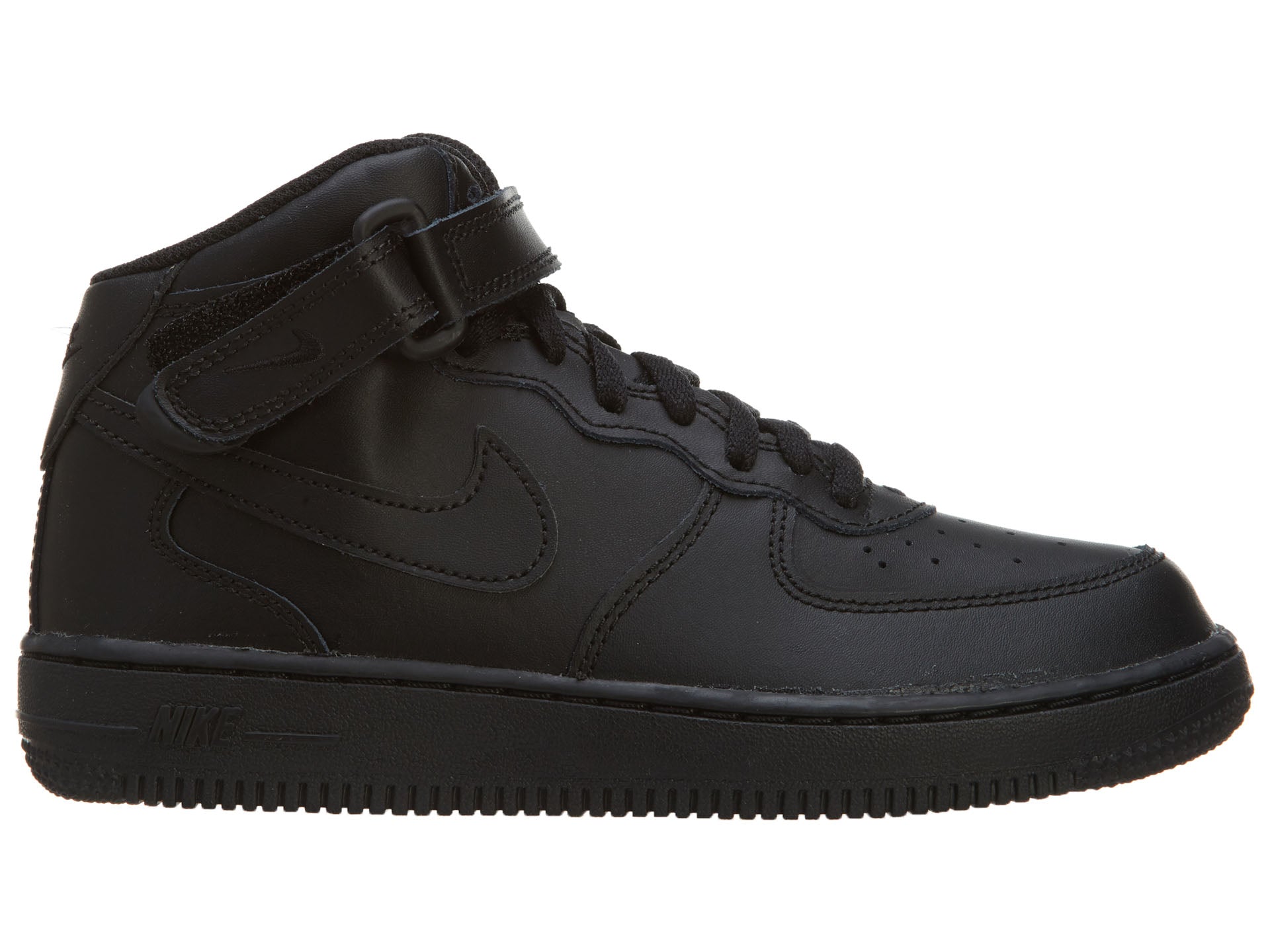 Nike Air Force 1 Black Mid Top Basketball Shoes Boys / Girls Style :314196