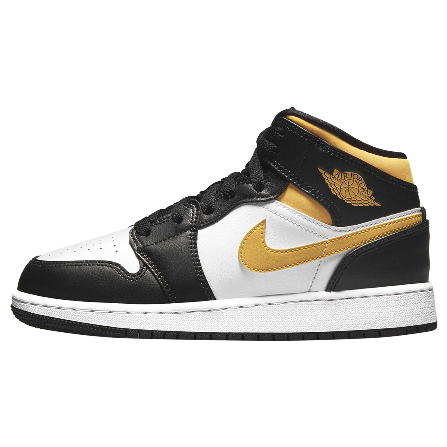 Jordan 1 Mid White Pollen Black (GS)