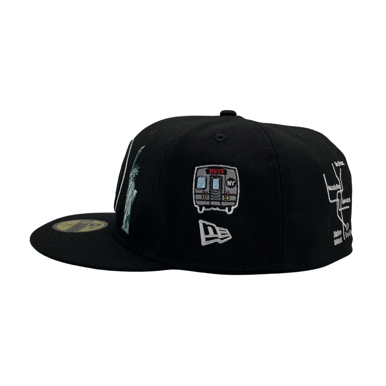 New Era Q3 Qt 59fifty 9523 Brooklyn New York Hat Unisex Style : 60185145