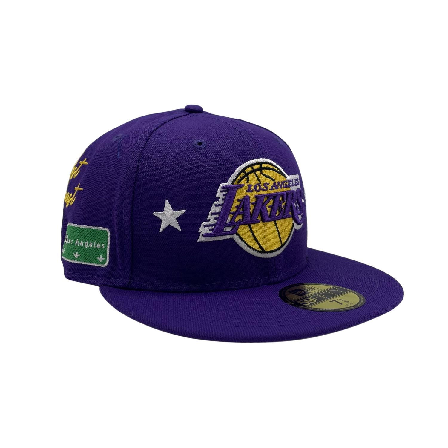 New Era Q3 Qt 59fifty 9523 Los Angeles Lakers Hat Mens Style : 60185128