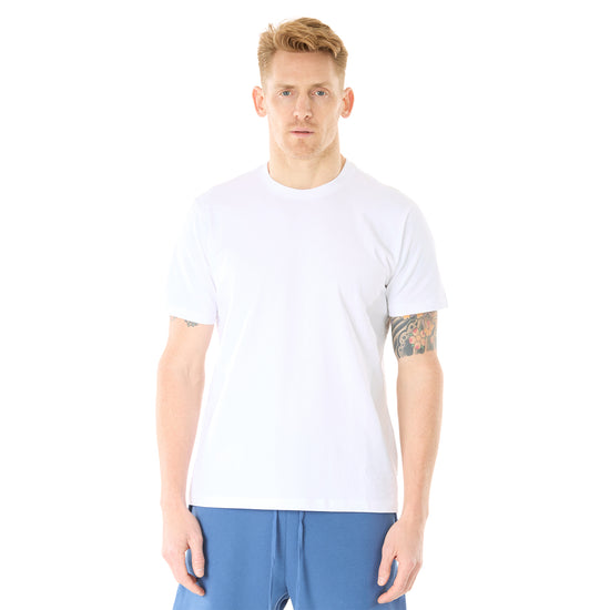 G WEST MENS SOLID CREW NECK TEE - WHITE