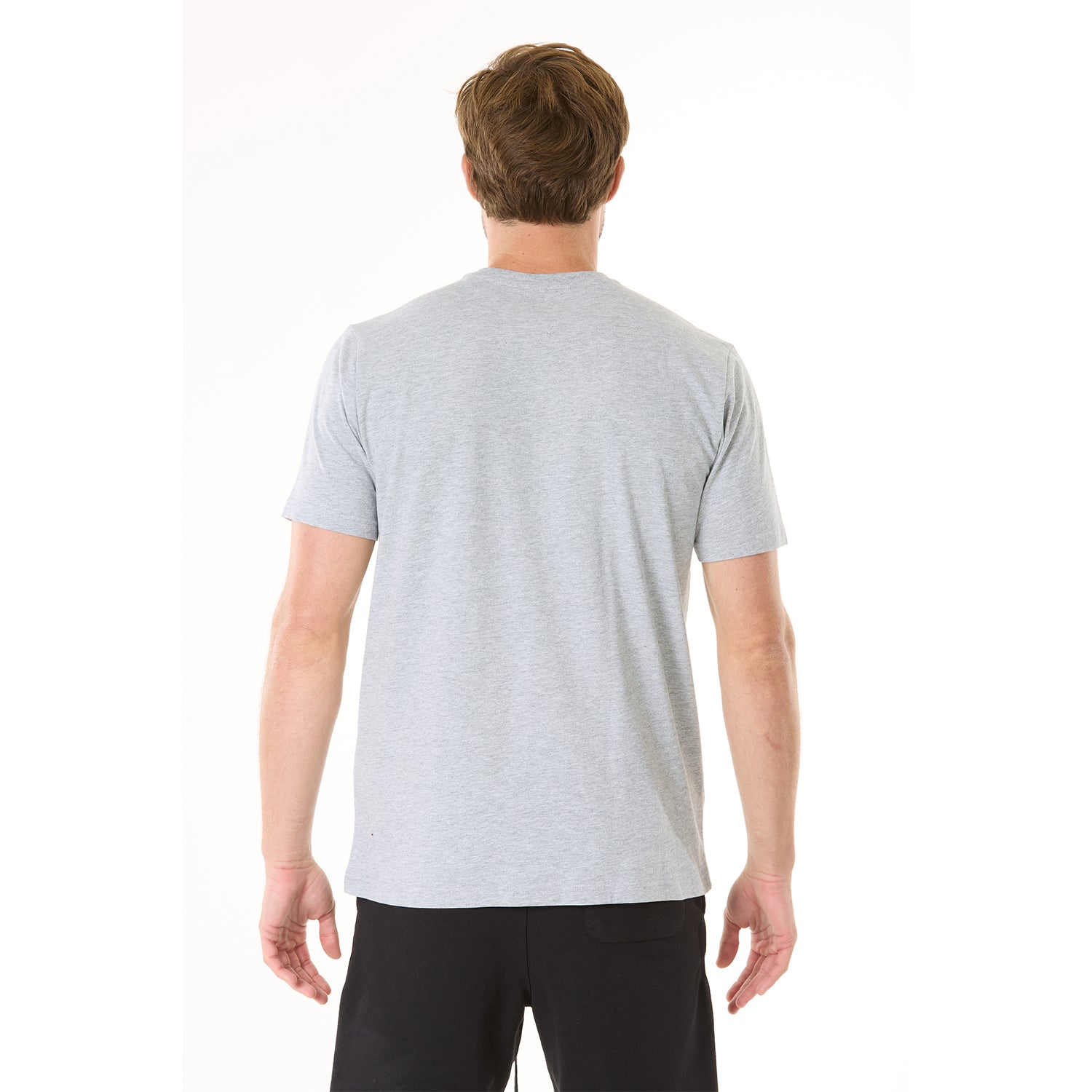 G WEST MENS SOLID CREW NECK TEE - GREY