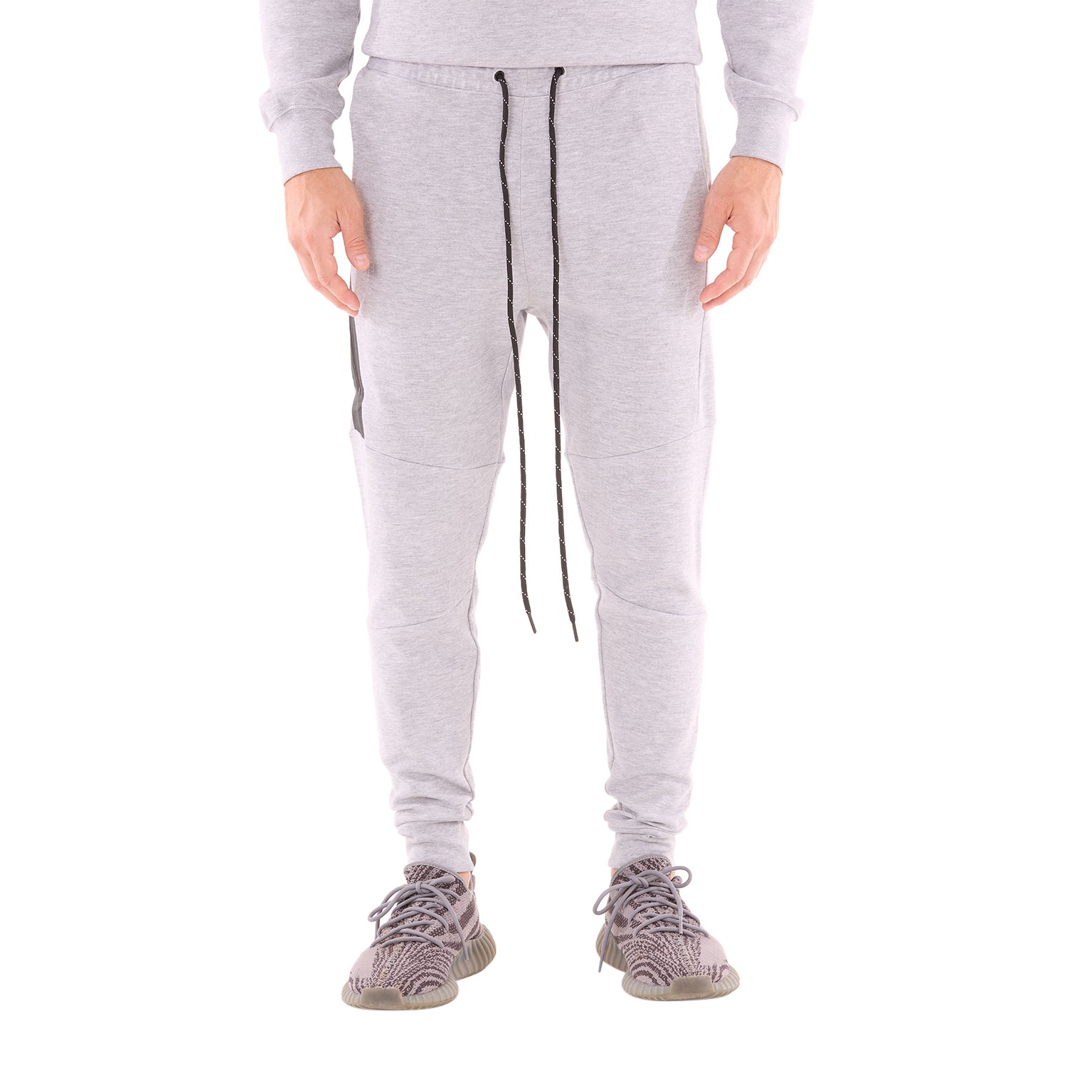 G WEST MENS TECH FLEECE JOGGER PANTS - GREY 