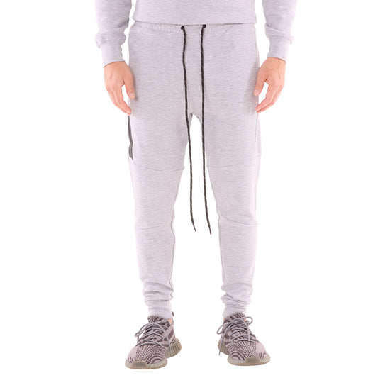 G WEST MENS TECH FLEECE JOGGER PANTS - GREY 