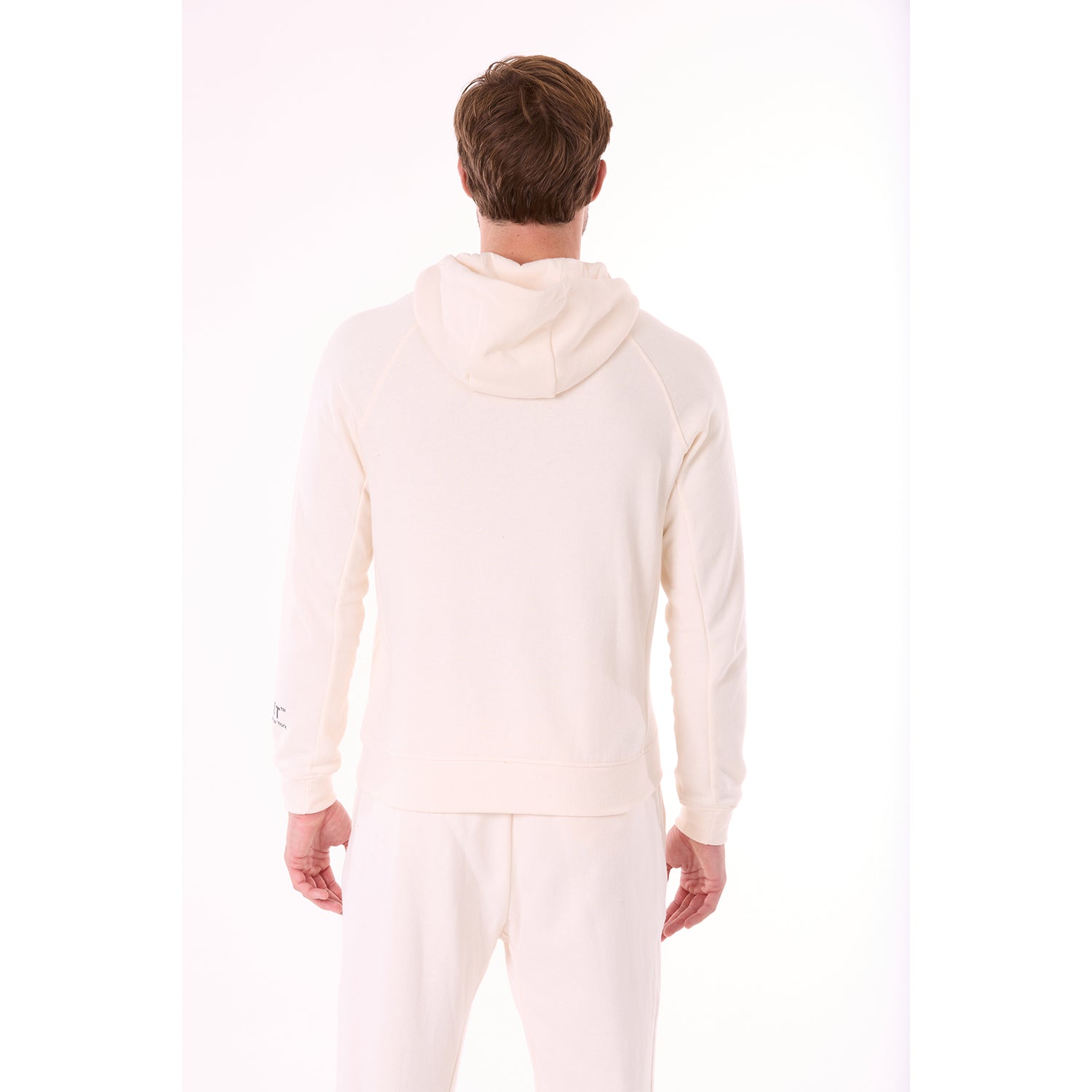 G WEST MENS FLEECE  ZIPPER HOODIE - WHISPER WHITE