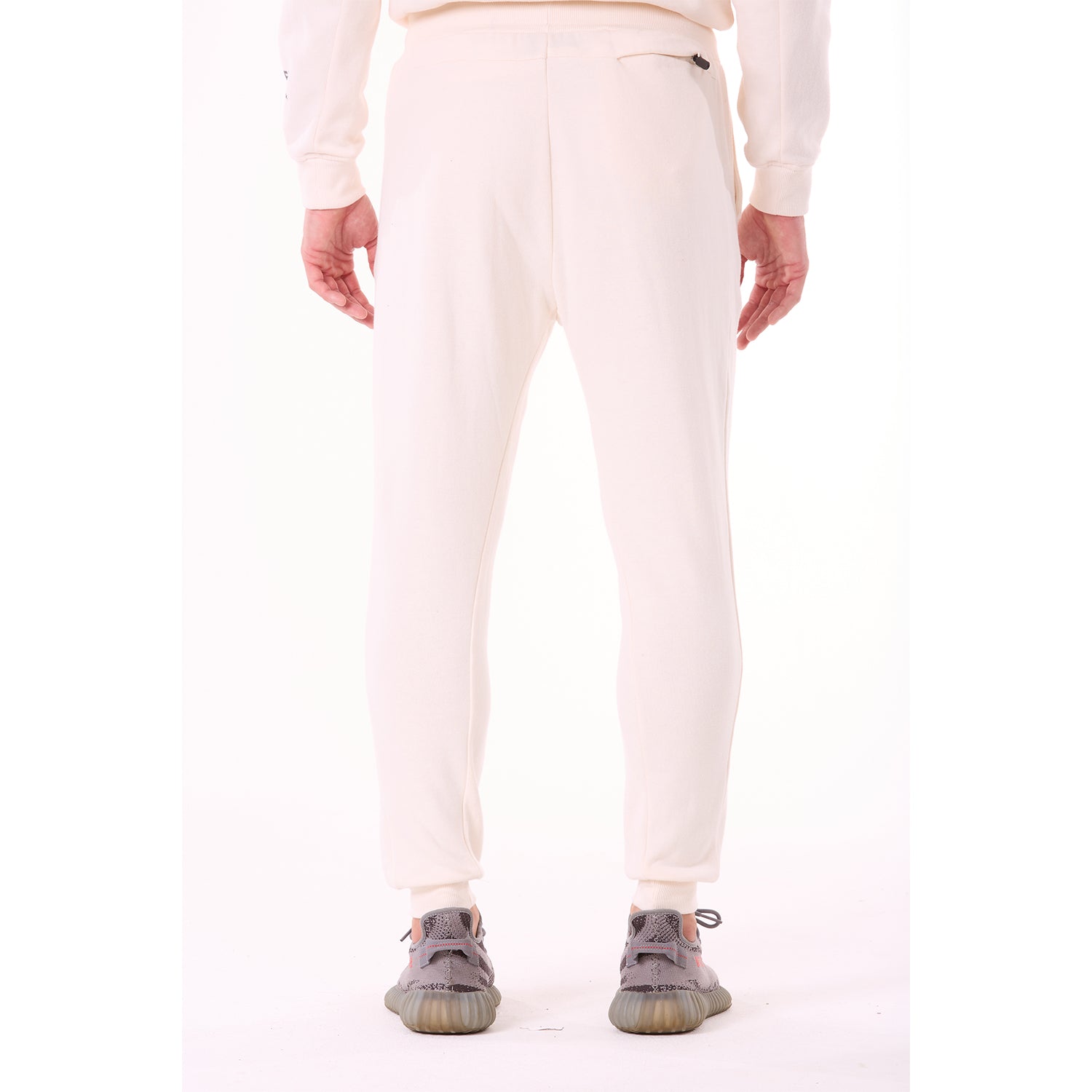 G WEST MENS FLEECE JOGGER PANTS  - WHISPER WHITE