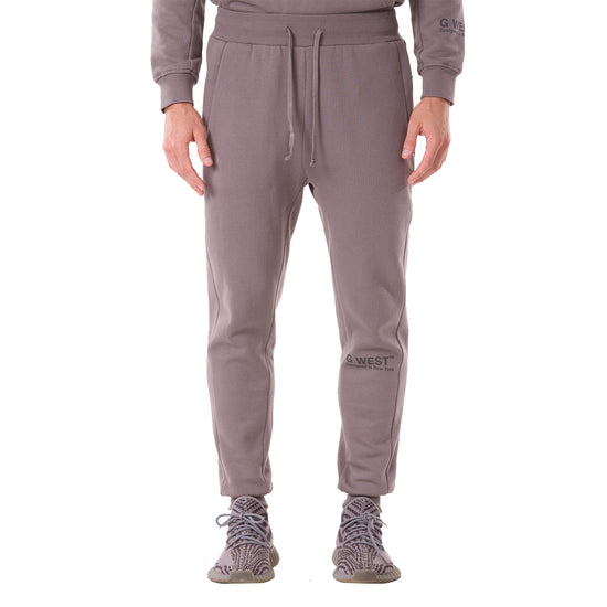 G WEST MENS FLEECE JOGGER PANTS - CHARCOAL GRAY 