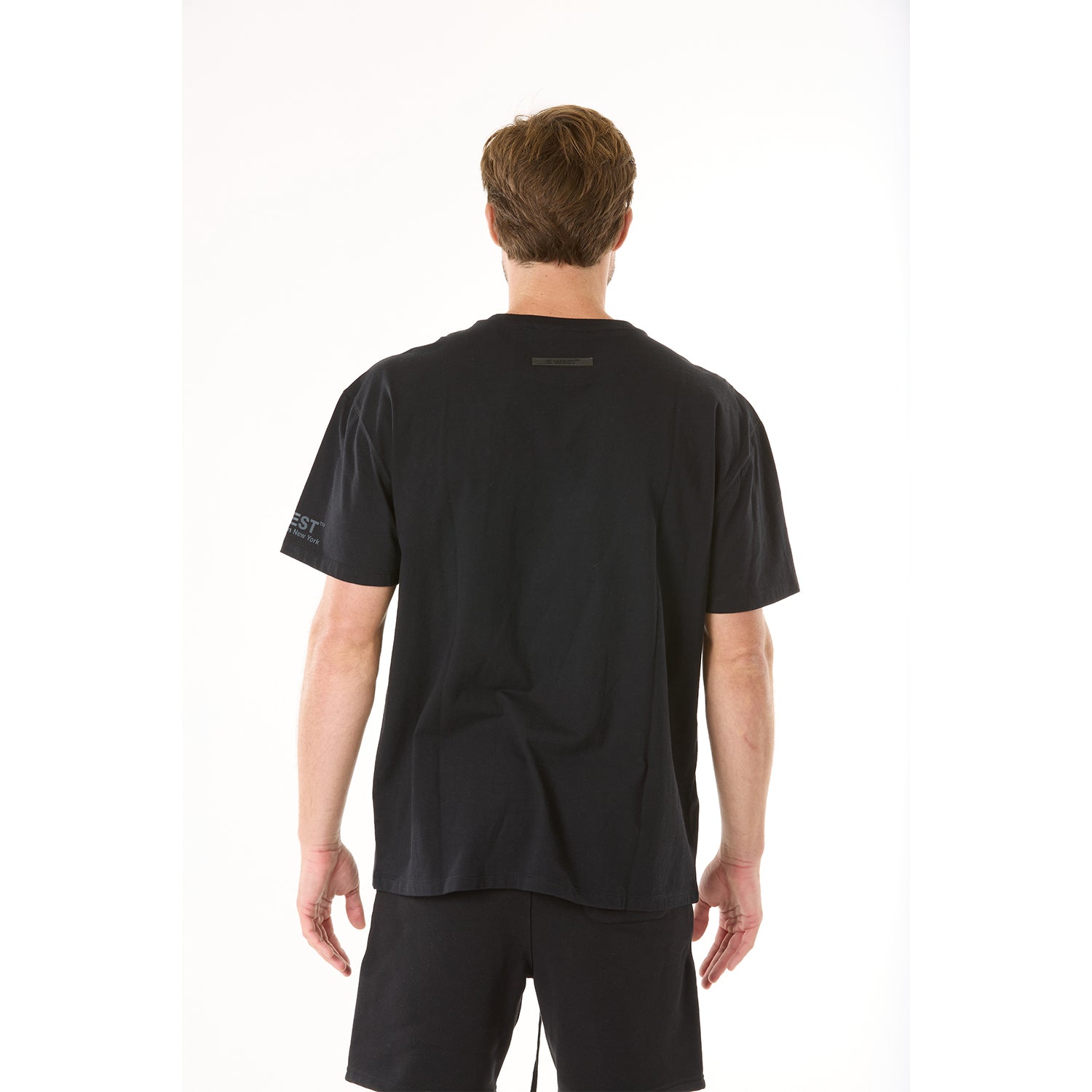  G WEST MENS LIFESTYLE PREMIUM T-SHIRT - JET BLACK 