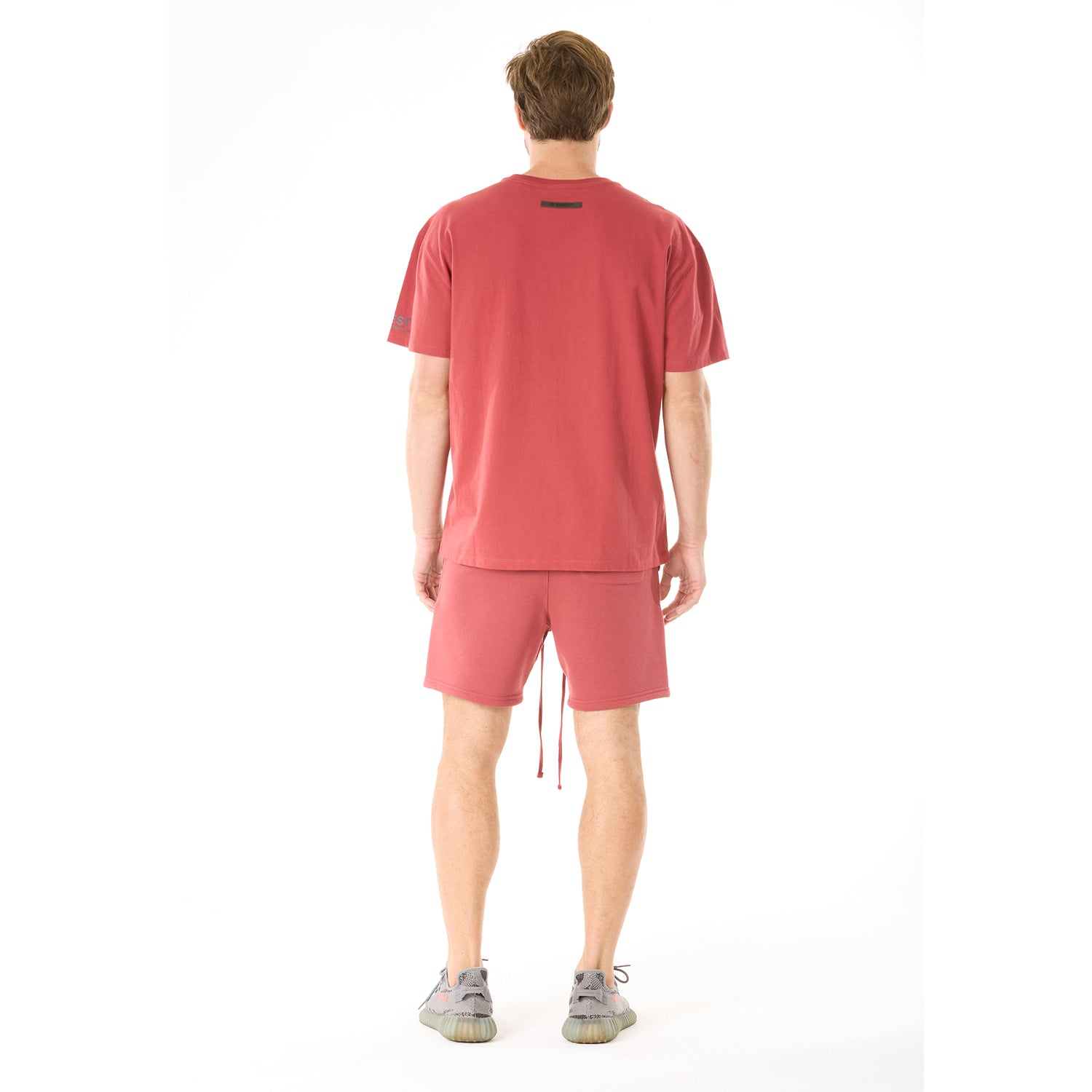 G WEST MENS  LIFESTYLE PREMIUM T-SHIRT - BRICK RED