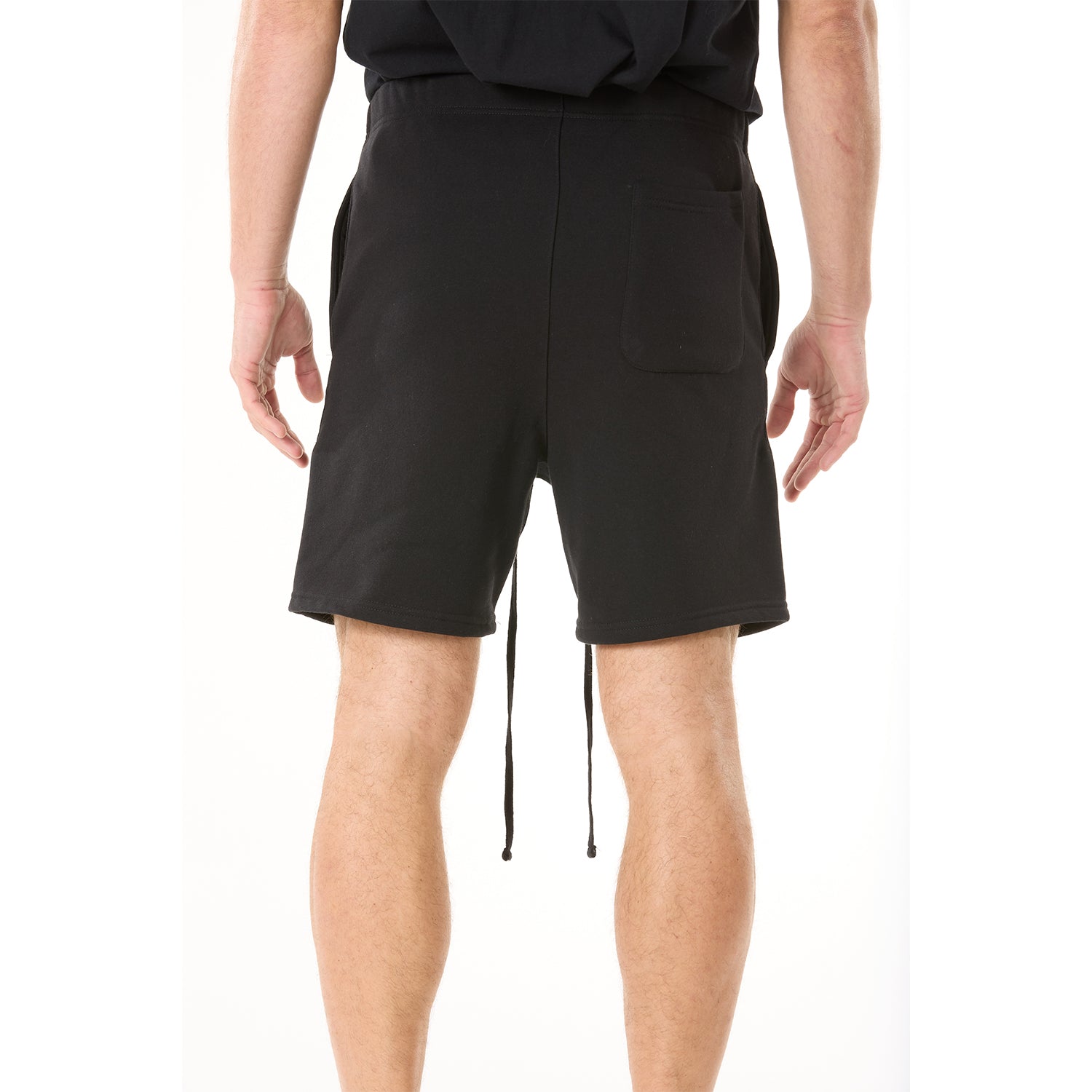 G WEST MENS LIFESTYLE PREMIUM SWEAT SHORTS - JET BLACK