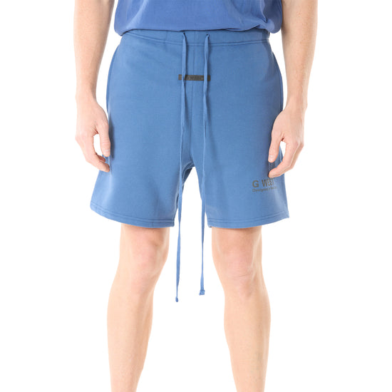 G WEST MENS LIFESTYLE PREMIUM SWEAT SHORTS - TRUE NAVY