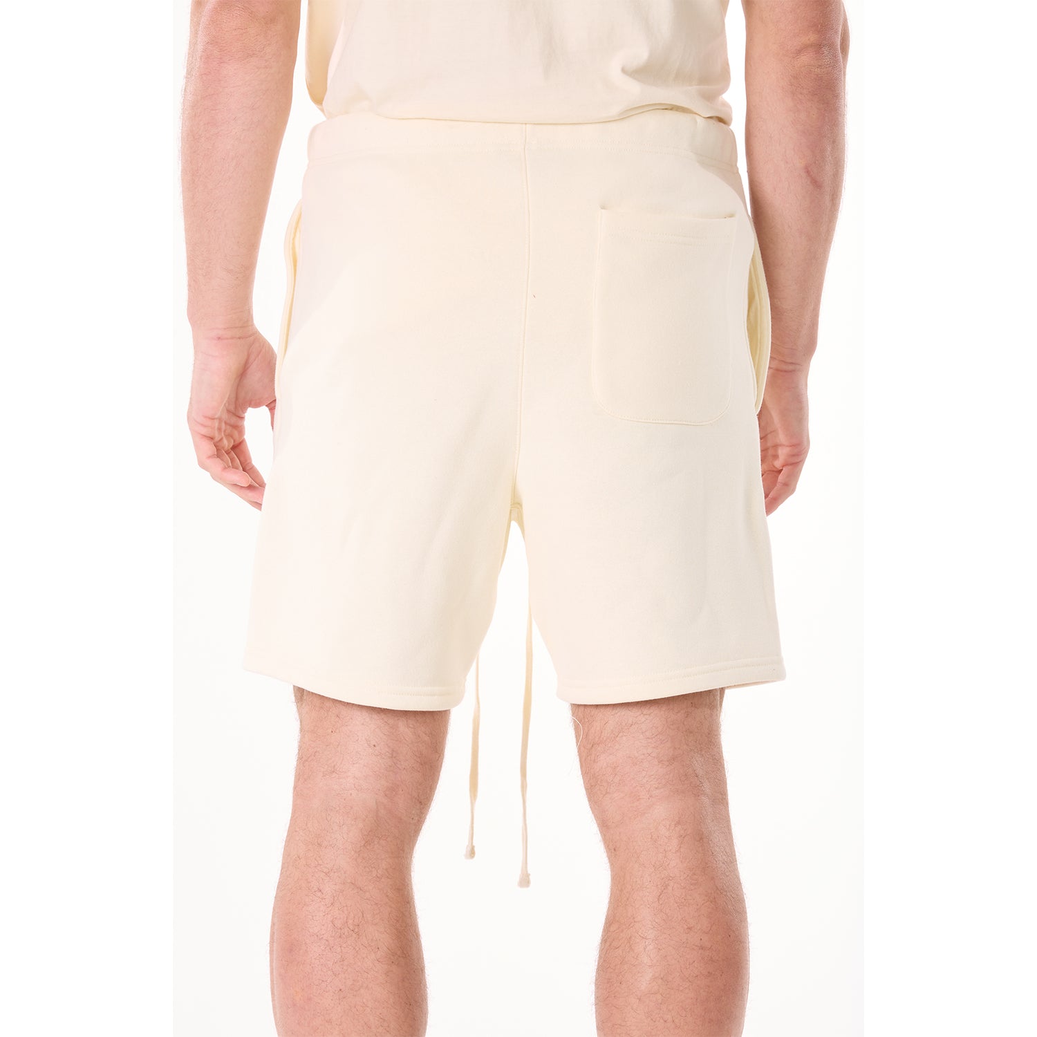 G WEST MENS LIFESTYLE PREMIUM SWEAT SHORTS - CLOUD CREAM