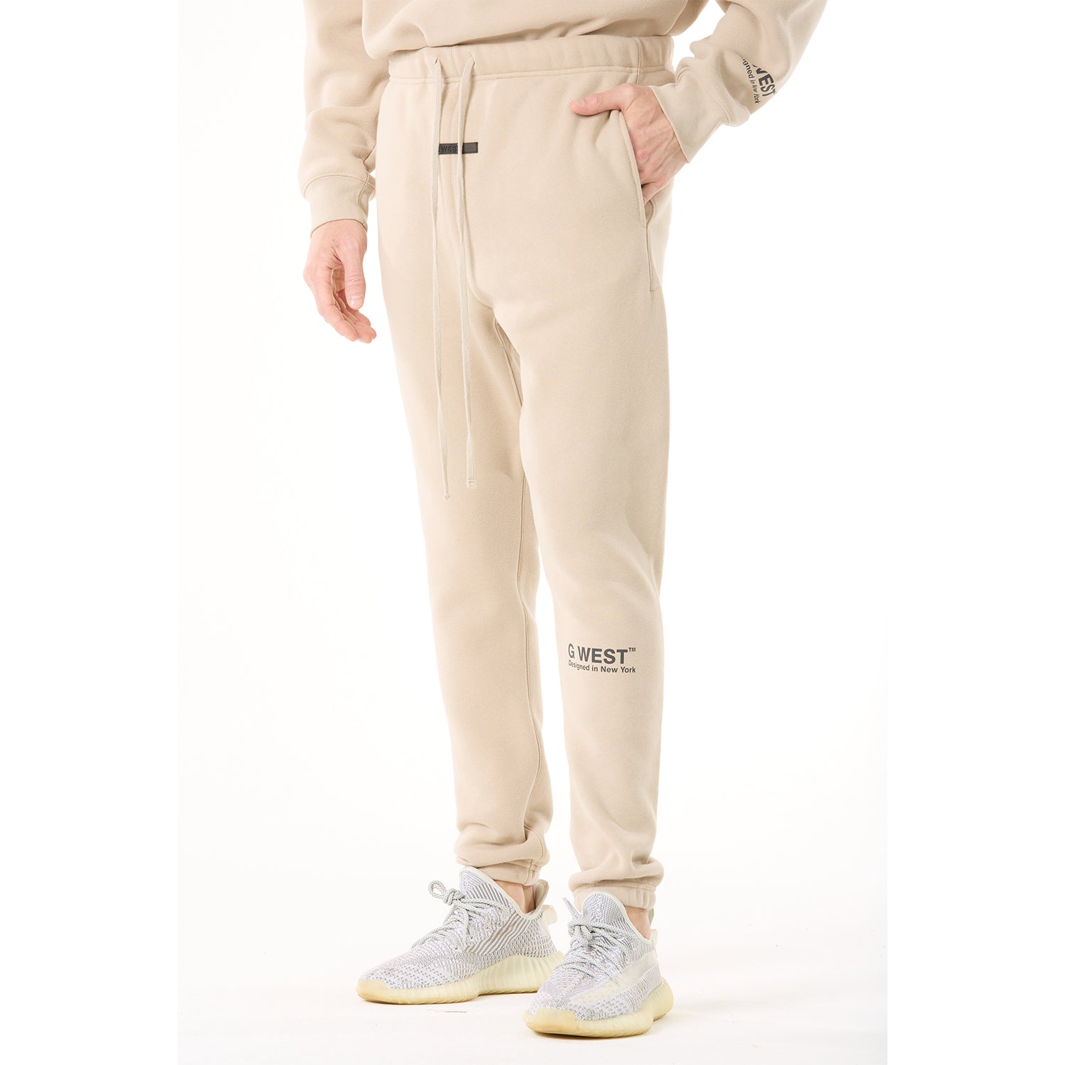 G WEST MENS  LIFESTYLE PREMIUM JOGGER PANTS - OXFORD TAN