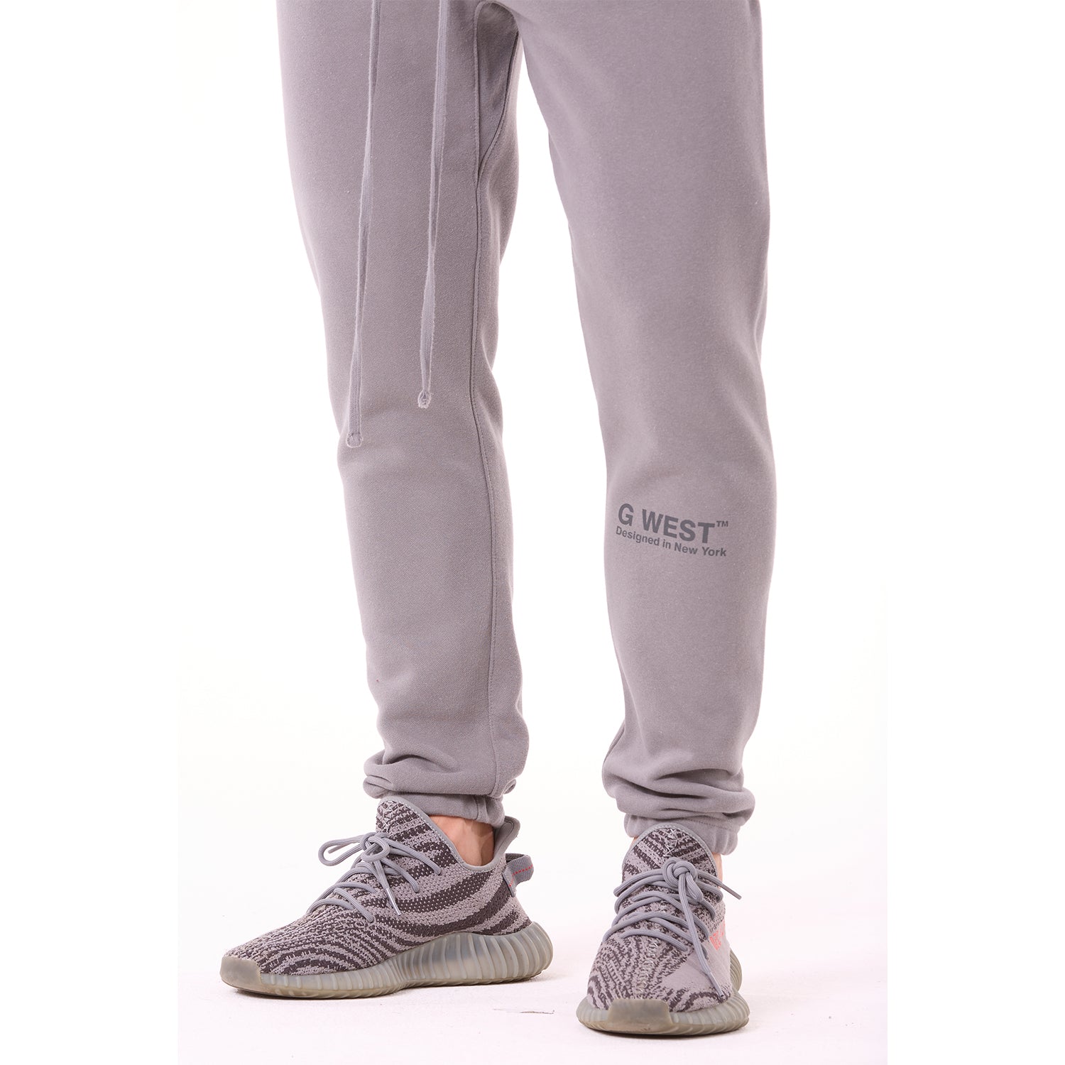 G WEST MENS LIFESTYLE PREMIUM JOGGER PANTS - CHARCOAL GRAY