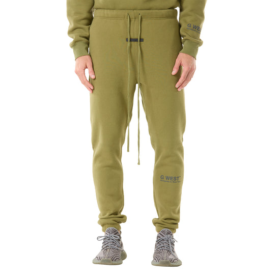 G WEST MENS LIFESTYLE PREMIUM JOGGER PANTS - CAPULET OLIVE