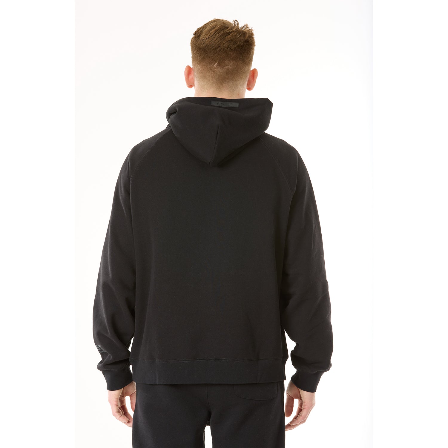 G WEST MENS LIFESTYLE PREMIUM PULLOVER HOODIE - JET BLACK 