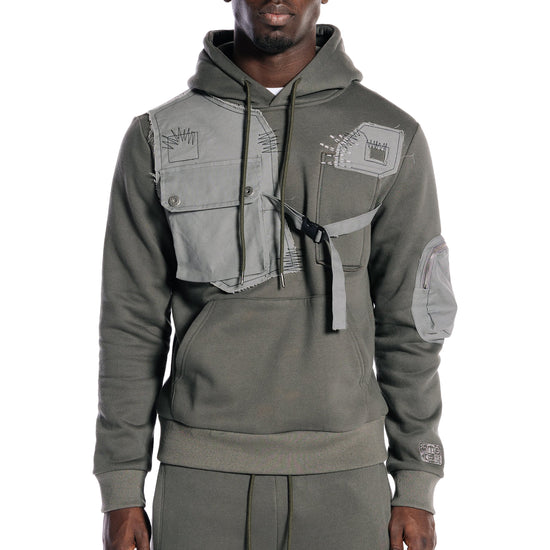 Smoke Rise Utility Fashion Fleece Hoody Mens Style : Fo21765