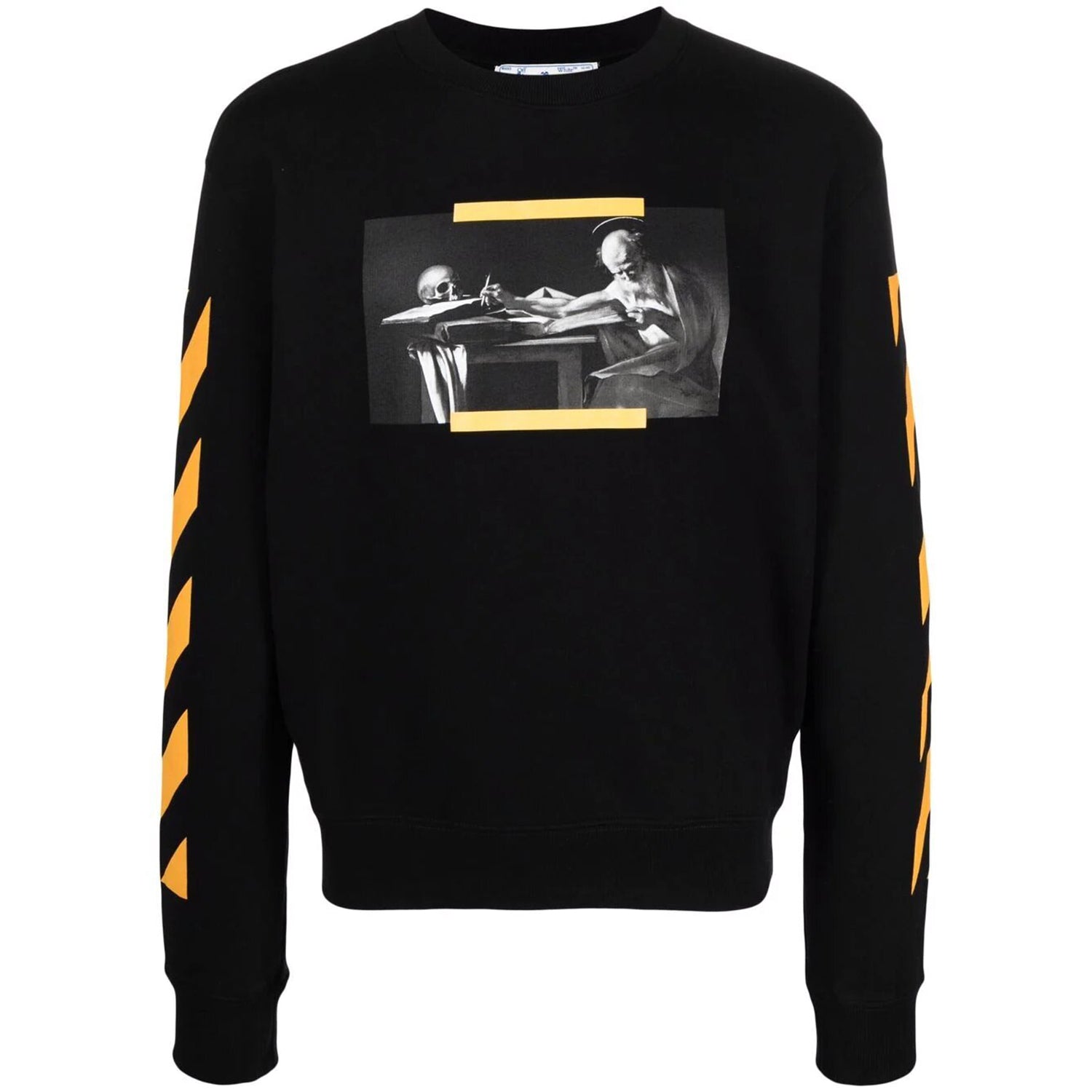 Off-white Carav Painting Slim Crewneck Mens Style : Omba025f21fle0091084