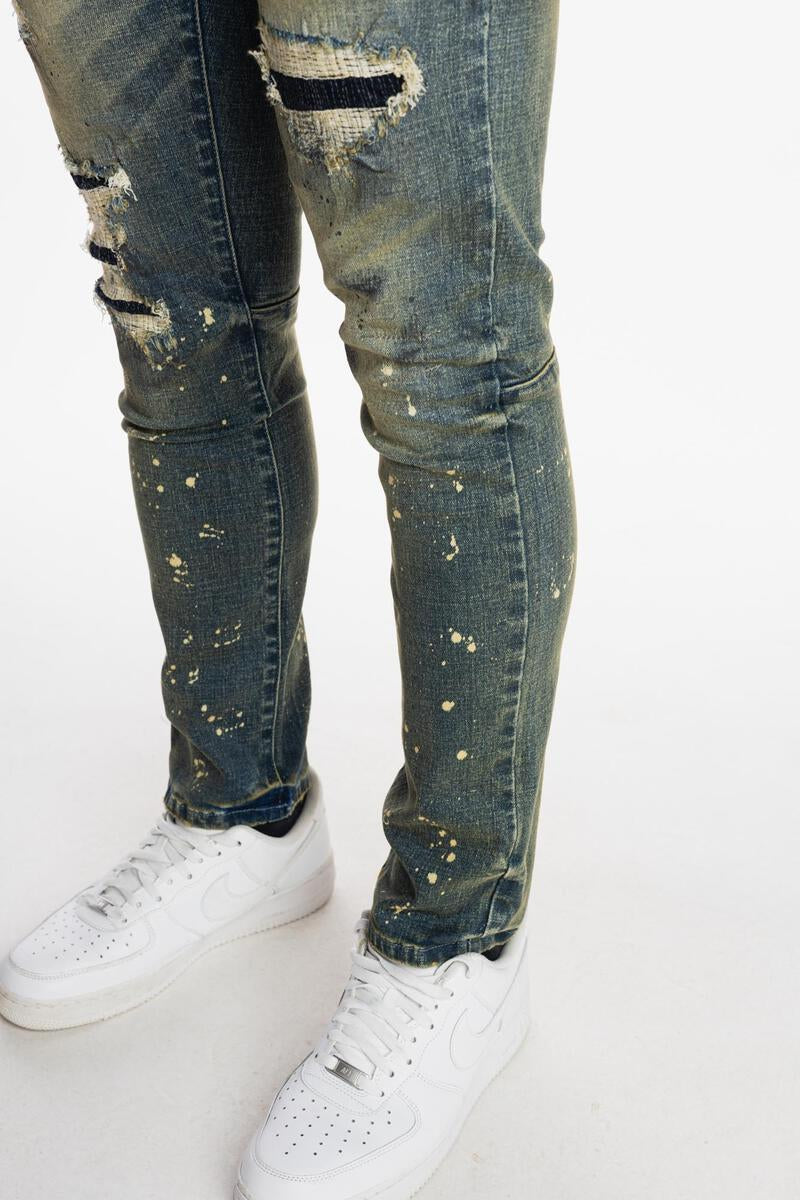 Smoke Rise Rip And Repair Jean Mens Style : Jp22116