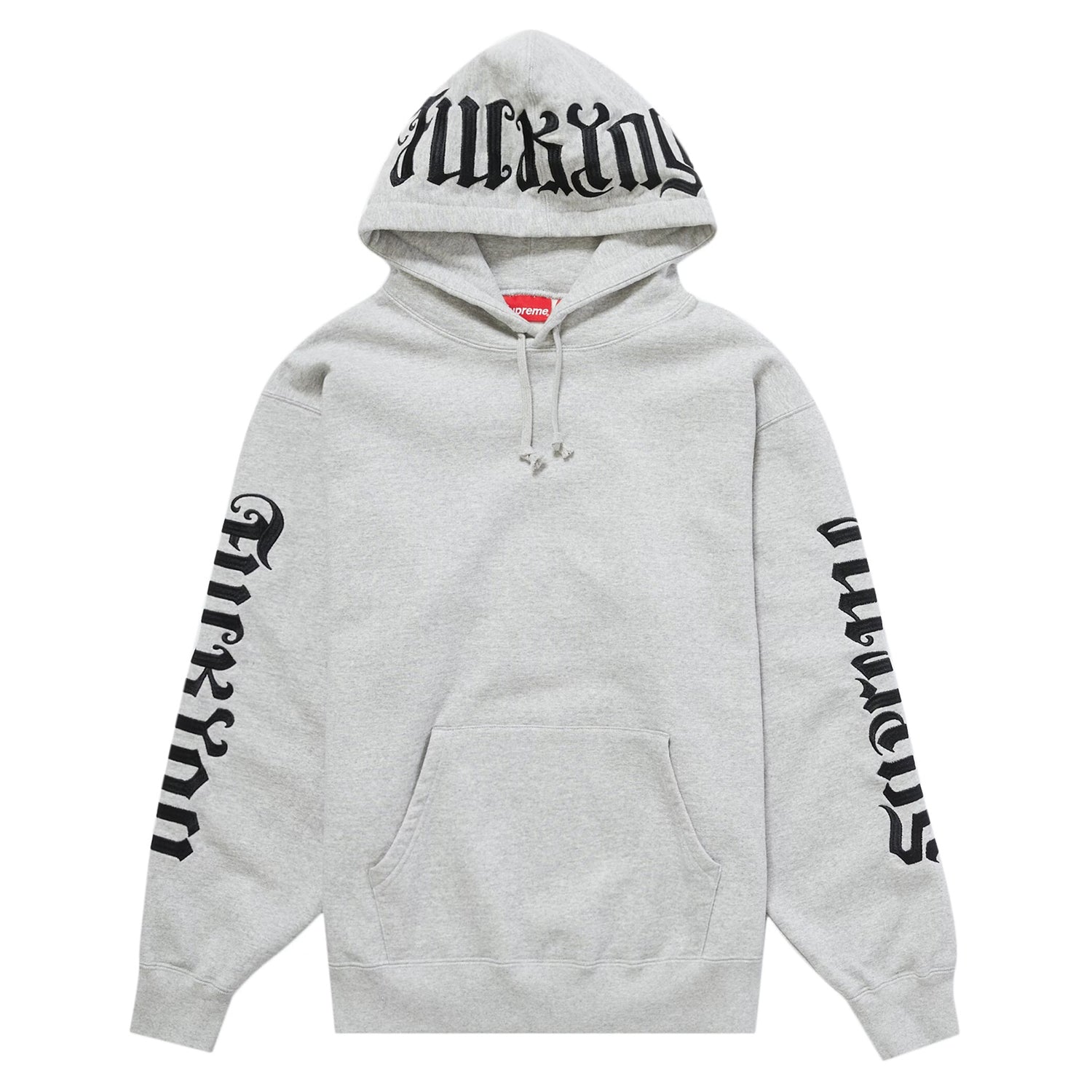 Supreme Ambigram Hooded Sweatshirt Heather Grey - NY Tent Sale